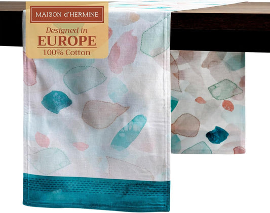 Maison d' Hermine Table Runner 100% Cotton Double Layer Table Runners 72 inches Long Decorative for Home Kitchen Dining Party Wedding Bridal Shower Spring Summer (Summer Picnic, 14.50" x 72")