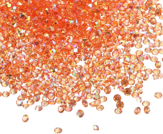 PATIKIL 14000Pcs Wedding Table Scatter Confetti Crystals 3mm Acrylic Diamonds Vase Fillers Gems for Table Centerpiece Decorations Bridal Shower Party, Orange AB