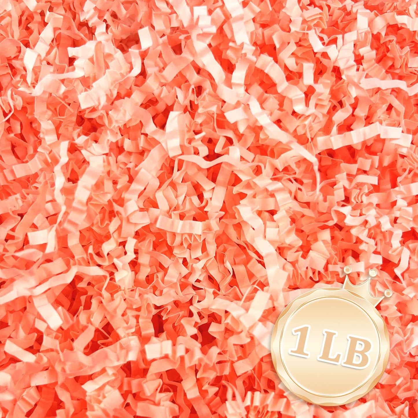 1 LB Fluorescent Pink Crinkle Cut Paper Shred Filler Great for Gift Wrapping, Fluorescent Pink Basket Fillers, Birthday, Gift Wrapping, Halloween Thanksgiving Christmas Party Decor Filling Supplies