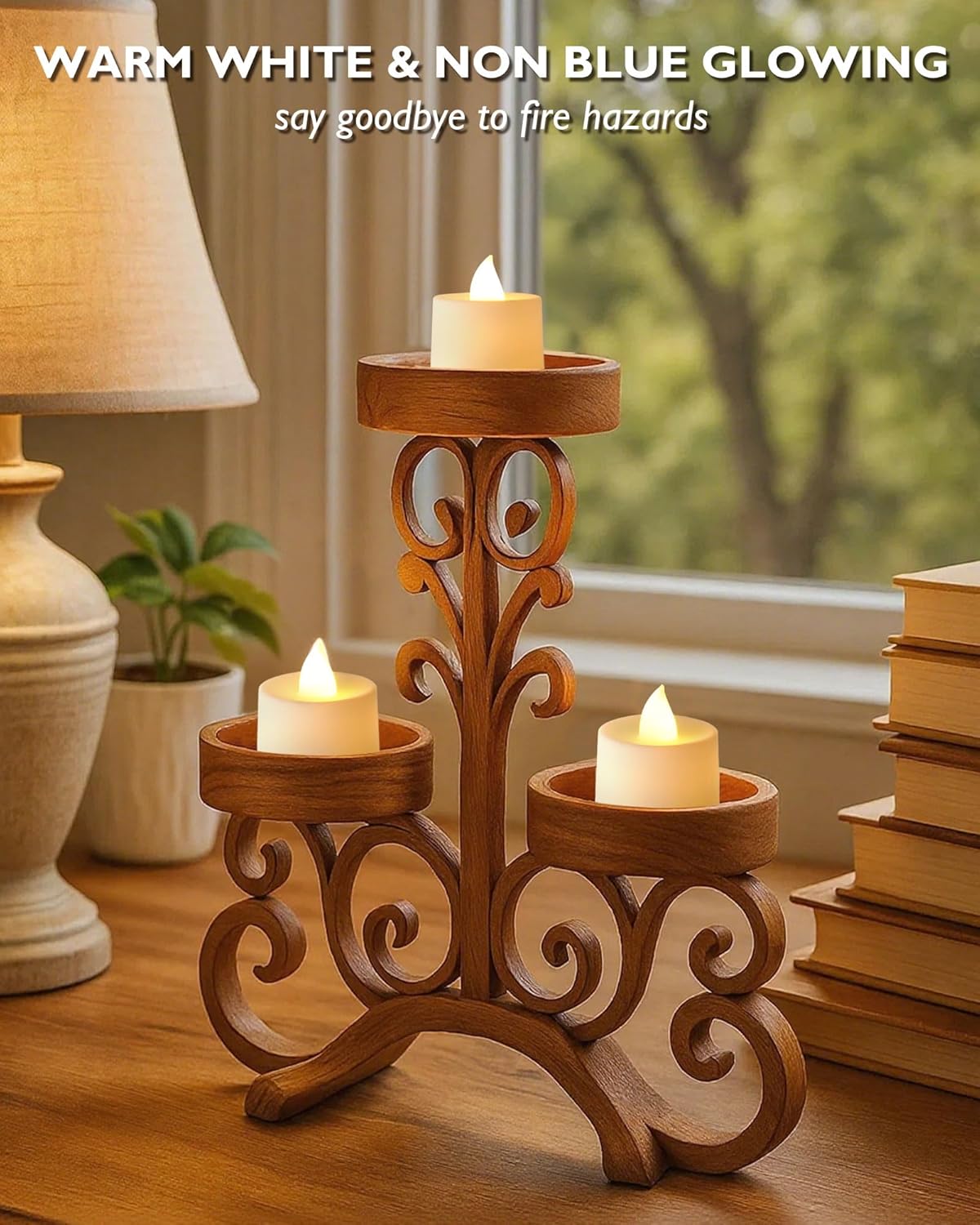 Amagic 100 Pack LED Tea lights, Flameless Votive Candles, Lasting Electric Fake Small Candles, Battery Operated Tealights Candles for Halloween, Christmas, Home Decor, Wedding, Party, Festival (White)