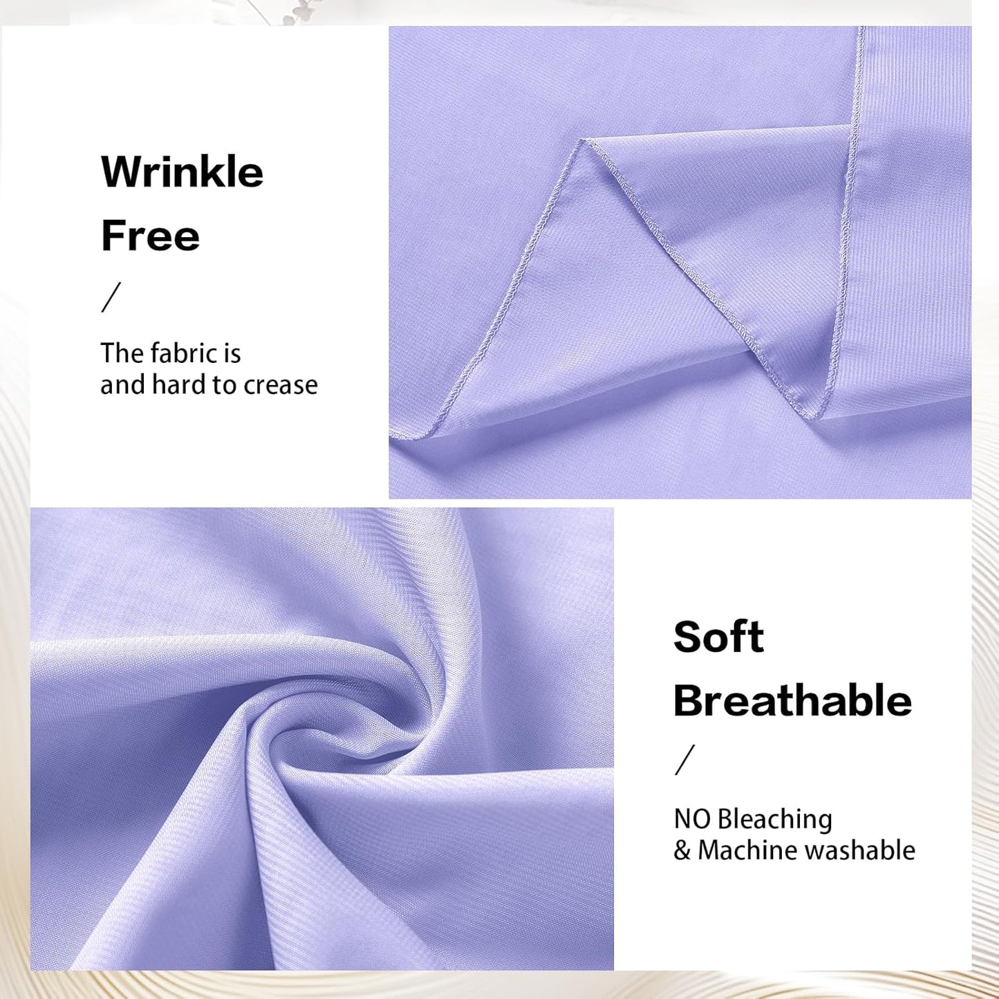 VOK Lavender Wedding Arch Draping Fabric Chiffon Fabric, 29in x 18Ft 2 Panels Sheer Chiffon Outdoor Curtain for Wedding Ceremony Birthday Party Decoration (Lavender,2 Panel)