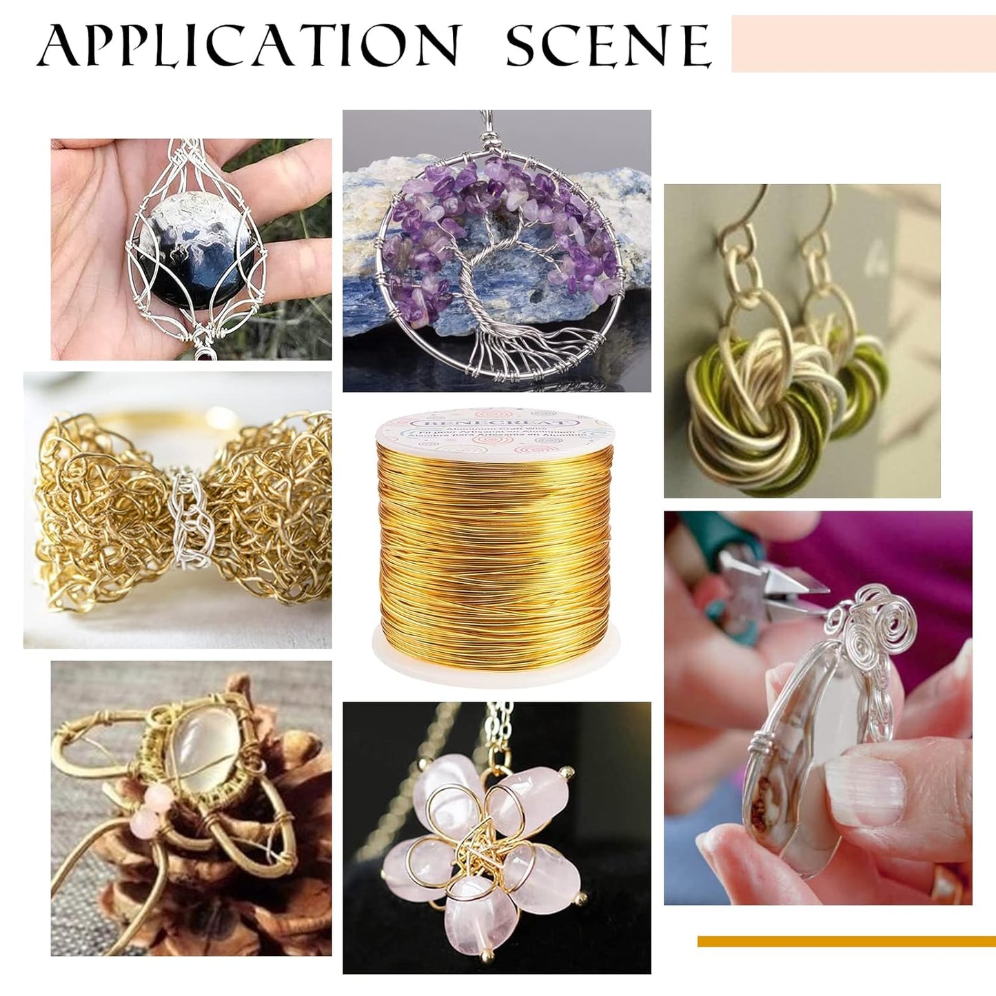 BENECREAT 12 Gauge Aluminum Craft Wire 100FT Anodized Purple Flexible Craft Wire for Halloween Craft Making, Jewelry Making and Floral Arrangements