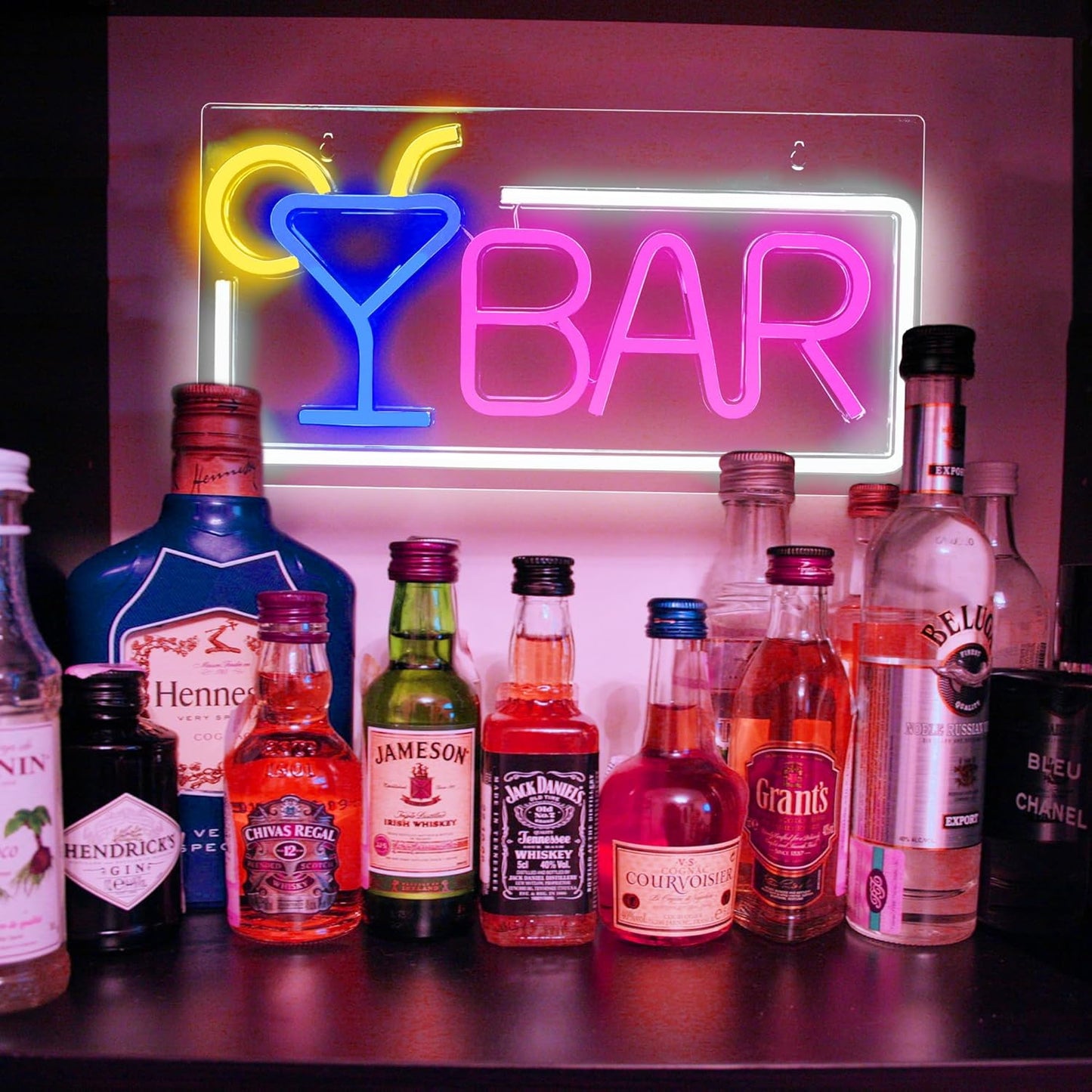 YSMNDE Bar Neon Sign, Bar Signs for Home Sign with Dimmer Switch, USB Powered Bar LED sign For Wall Decor, Perfect for Home, Club, Bistro, Man Cave Party Decorations