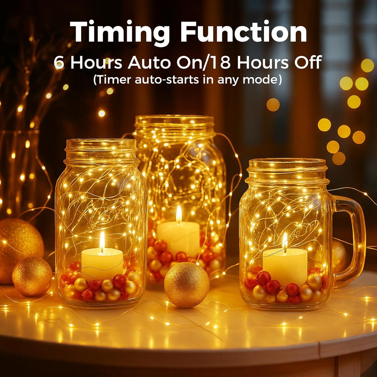 Litogo 12 Pack Fairy Lights Battery Operated with Timer, 20 LED 3 Modes Twinkle Light, 7ft Waterproof Silver Wire Mini Small Bulk Mason Jar String Light, Decor for Wedding Centerpieces Party Christmas