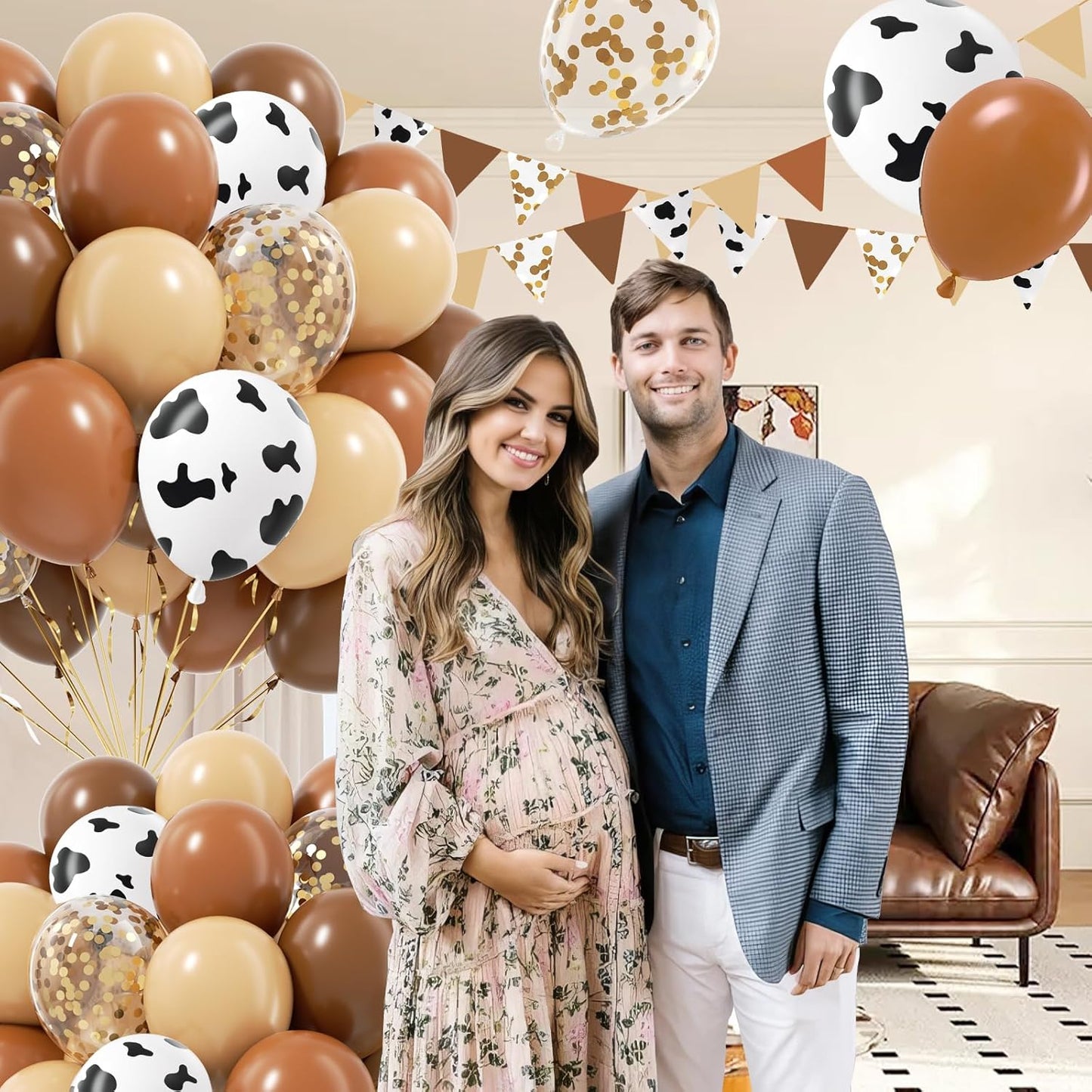 Cow Print Balloons, Latex Cow Balloons for Farm Cowboy Cowgirl Rodeo Western Baby Shower Birthday Party Decorations