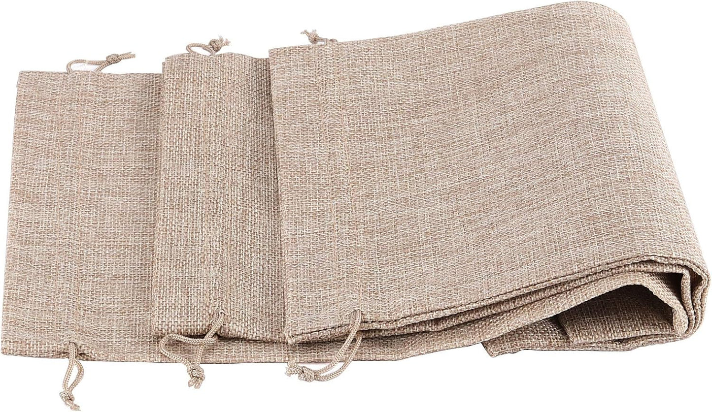 ZOENHOU 30 Packs 8 x 12 Inch Large Burlap Bags with Drawstring, Durable Jute Drawstring Bags, Dustproof Burlap Sacks for Favors Party DIY Craft