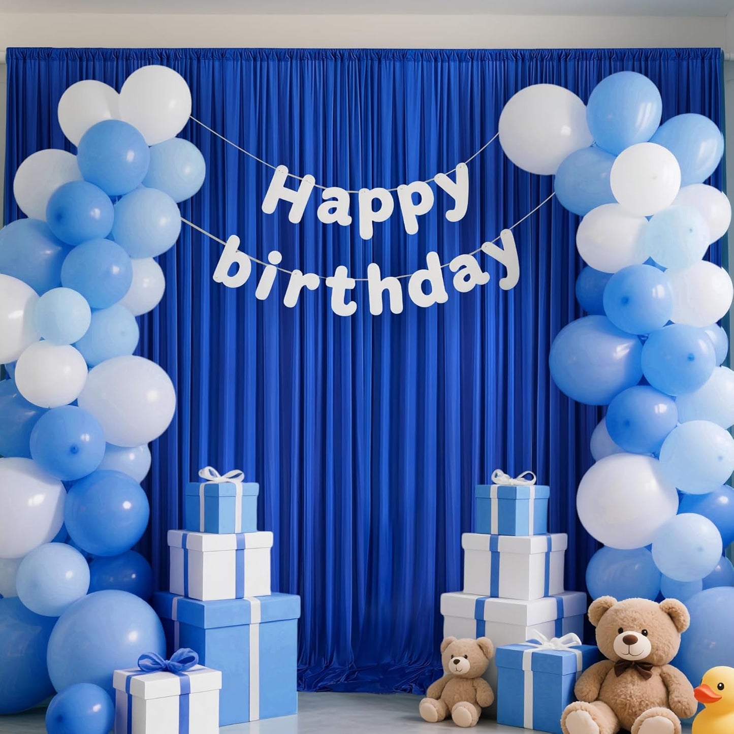 10x10ft Backdrop Curtains for Parties, 2 Panels 5x10ft Photography Backdrop Curtain with Rod Pocket,Backdrop Polyester Background Drapes,Wedding Backdrop Drapes for Birthday Baby Shower Home Decor