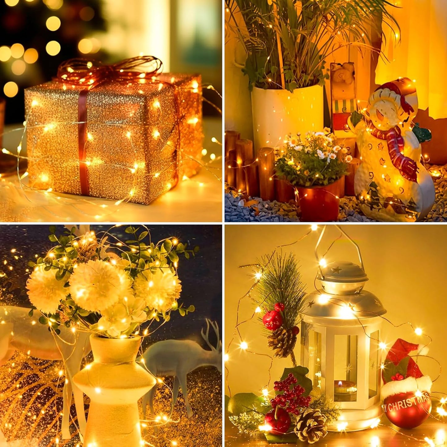 btfarm 10 Pack Fairy Lights Battery Operated with Timer, 10FT 30LED Twinkle Lights Waterproof, Copper Wire Christmas String Lights Battery Powered for Indoor Outdoor Wedding Party Holiday Decorations