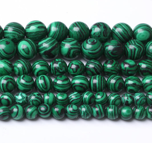 Turquoise Stone Beads Gemstone Round Crystal Energy Jade Beads Stone Beads for Jewelry Making DIY Bracelet Necklace Jewelry Making 1 Strand 15.5inch 35PCS 10MM