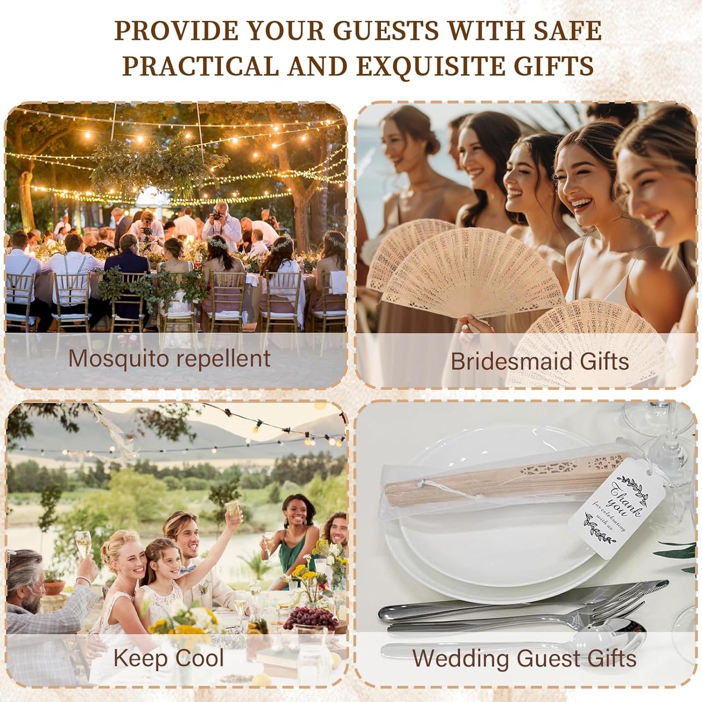 30Pcs Custom Wedding Fans for Guests with Text/Logo, Fans for Wedding Guests, Personalized Hand Fans for Party Bridal Shower Wedding Guest Favors (30)