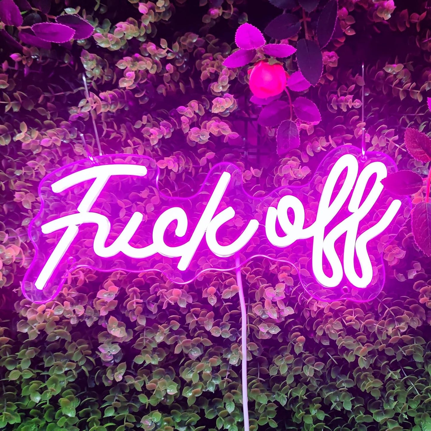 Fuck Off Neon Sign Fuck Off Neon Signs for Wall Decor, Pink Fuck Off Neon Light Pink Room Decor for Wall Decor Bar Party, 12.9" x 5.59"