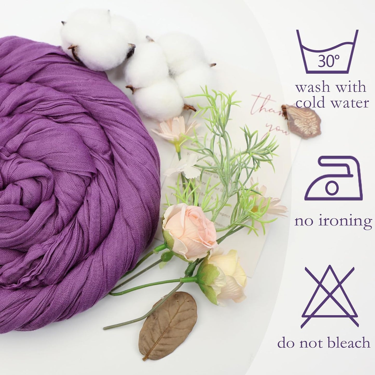 6 Pack Purple Cheesecloth Fall Table Runner 10ft Boho Gauze Fabric Cheese Cloth Table Runner 35 x 120 Inch Rustic Sheer Runner For Romantic Wedding Decor Baby Shower Party Table Centerpiece Decoration