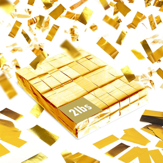 Gold Confetti Paper - BULK 2.2lbs | 1kg, Biodegradable Tissue Paper, Rainbow Light Weight, Non-Staining Paper, for Events, Crafts, Decorations