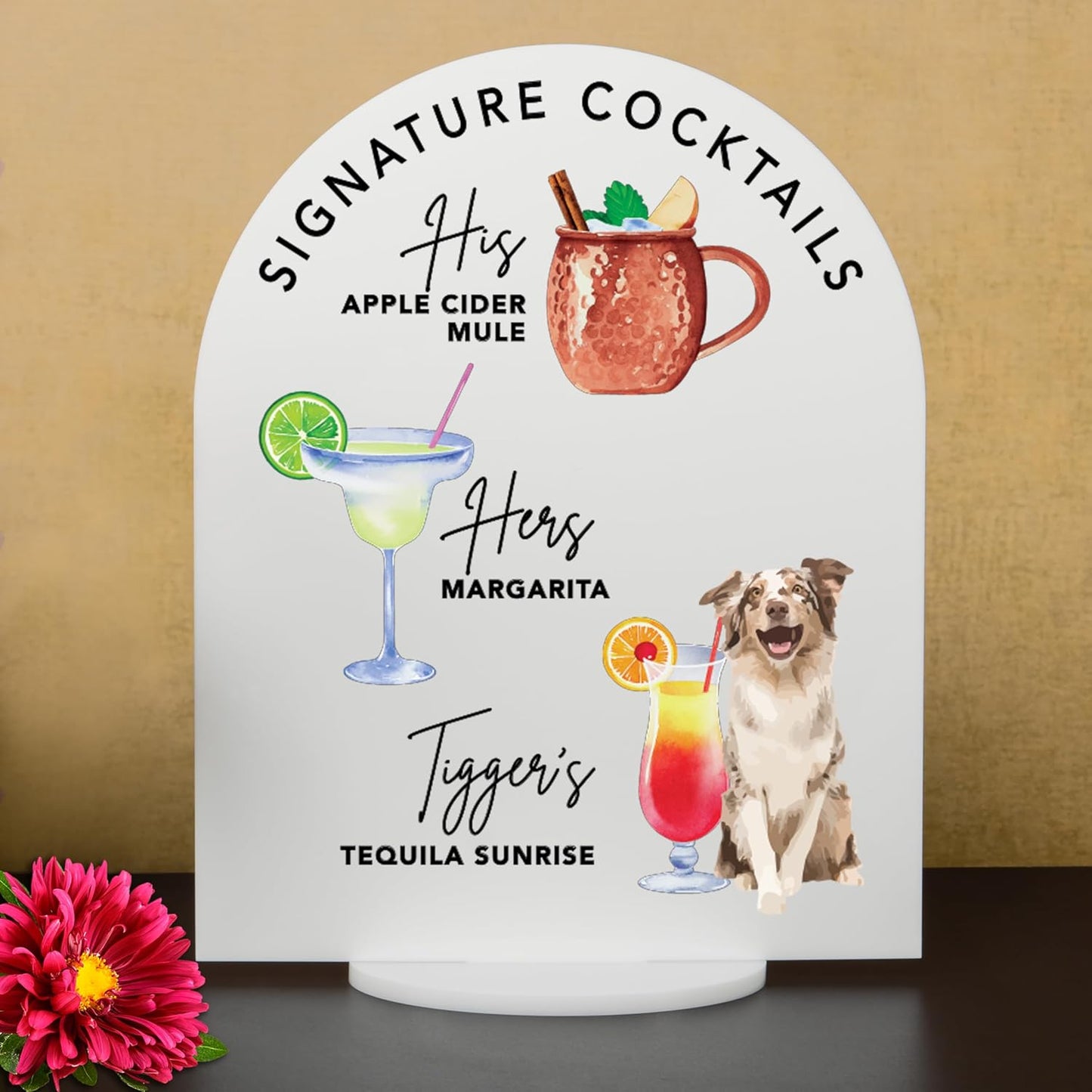 Pet Signature Drink Wedding Signs