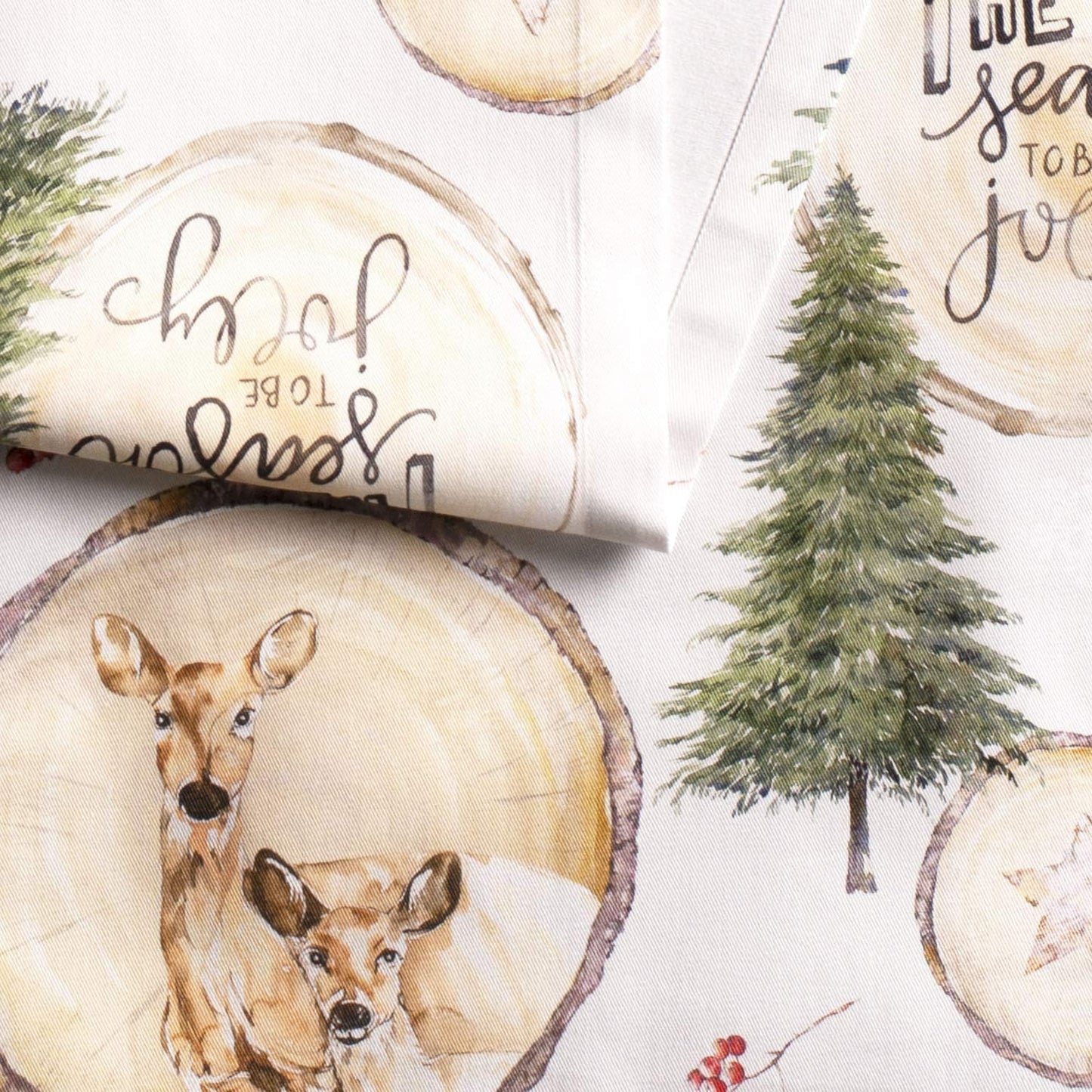 Maison d' Hermine Table Runner 100% Cotton Single Layer Table Runners 48 inches Long for Thanksgiving Christmas Decorations Home Kitchen Dining Party Wedding (Mountain Life, 14.5" x 48")