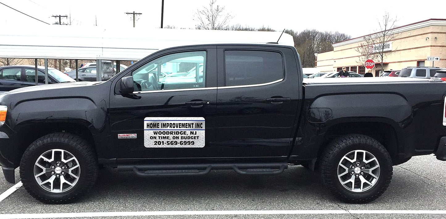 Vehicle Magnets sign With Custom Lettering 12" X 24" (Set of 2) -Landscape, Construction, Handy man, Plumbing, car repair shop- Metal Plate