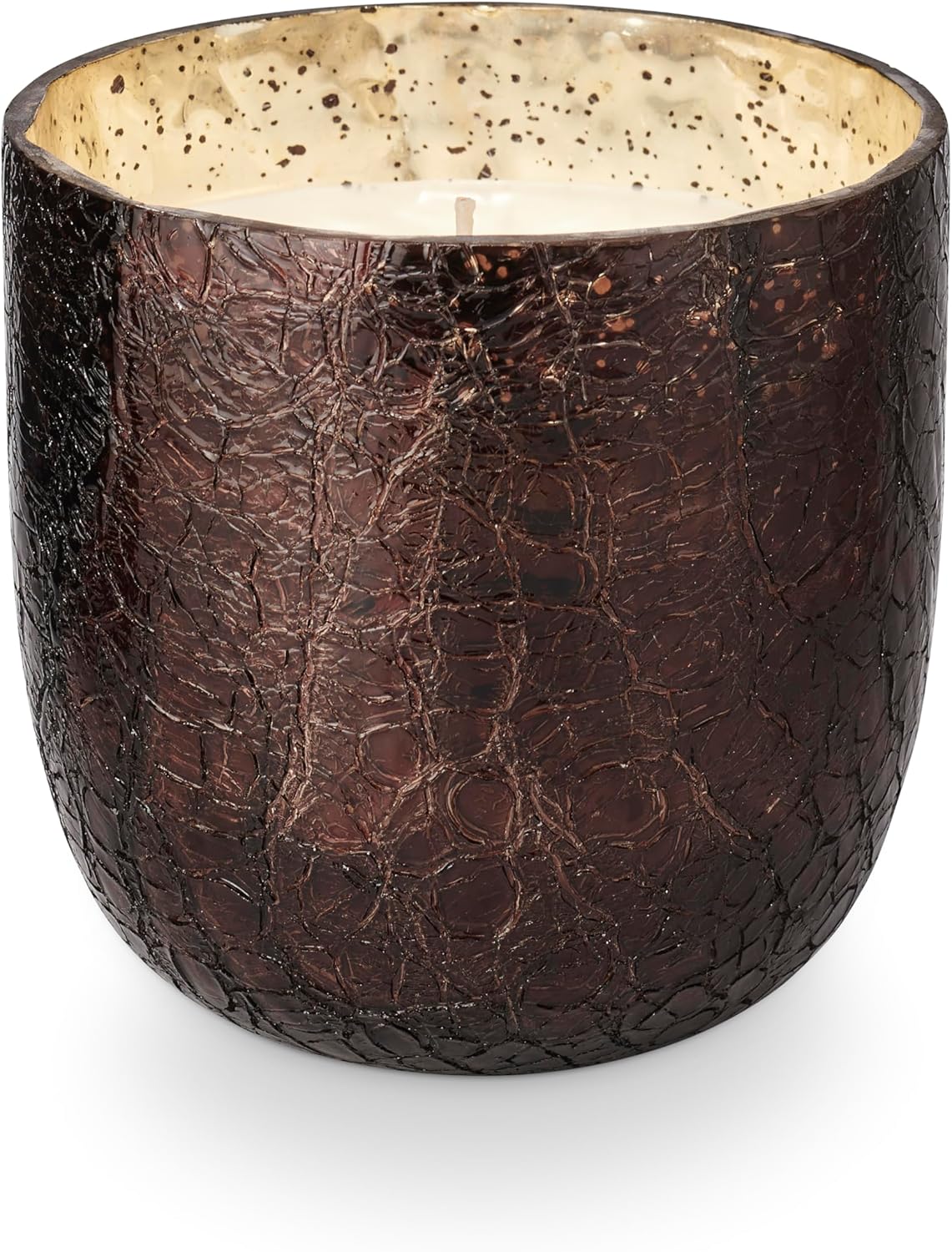 ILLUME Noble Holiday Midnight Pumpkin Large Crackle Glass Candle