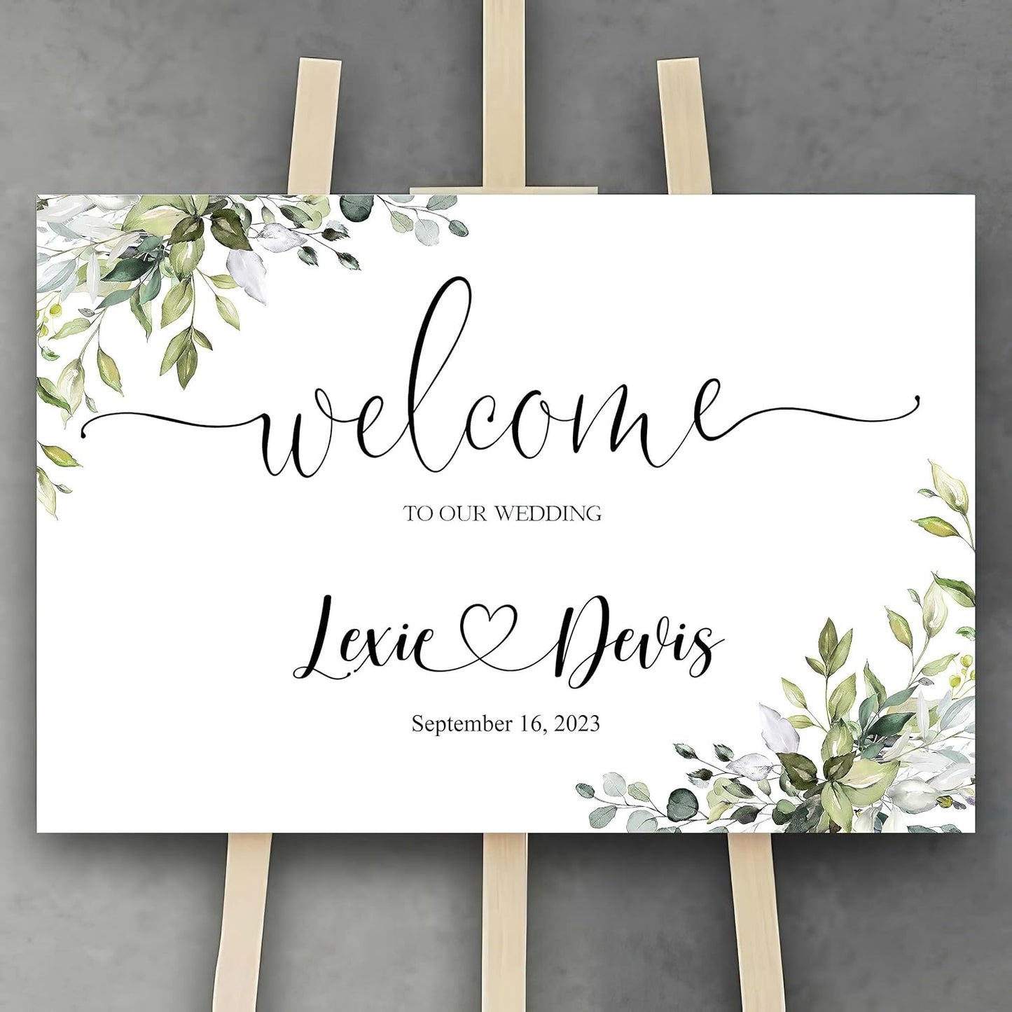 Wedding Welcome Sign, Personalized Custom Wedding Sign, Printed Wedding sign