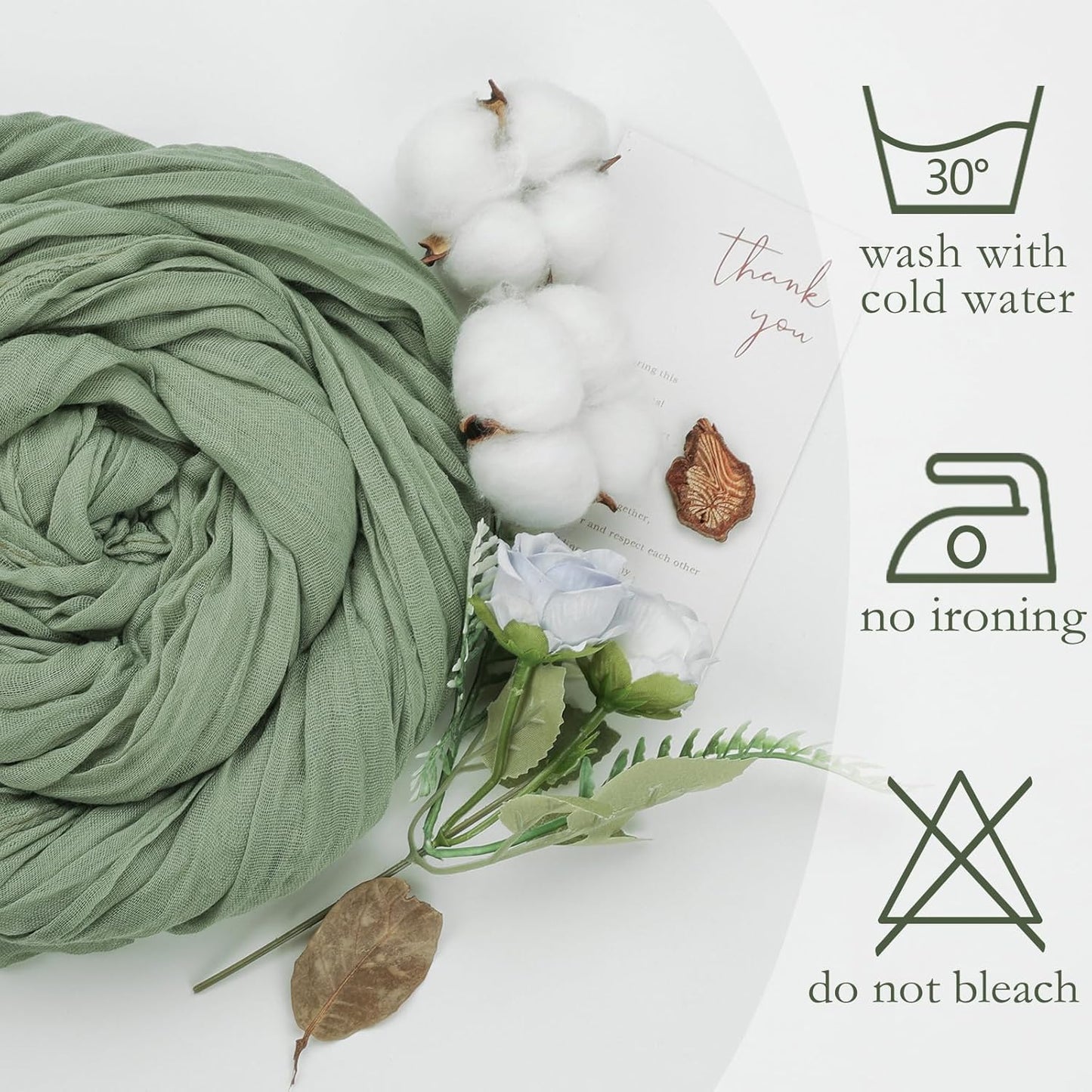 12 Pack Sage Green Cheesecloth Table Runner 10ft Boho Gauze Fabric Cheese Cloth Table Runner 35 x 120 Inch Rustic Sheer for Romantic Wedding Decor Baby Shower Party Table Centerpiece Decoration