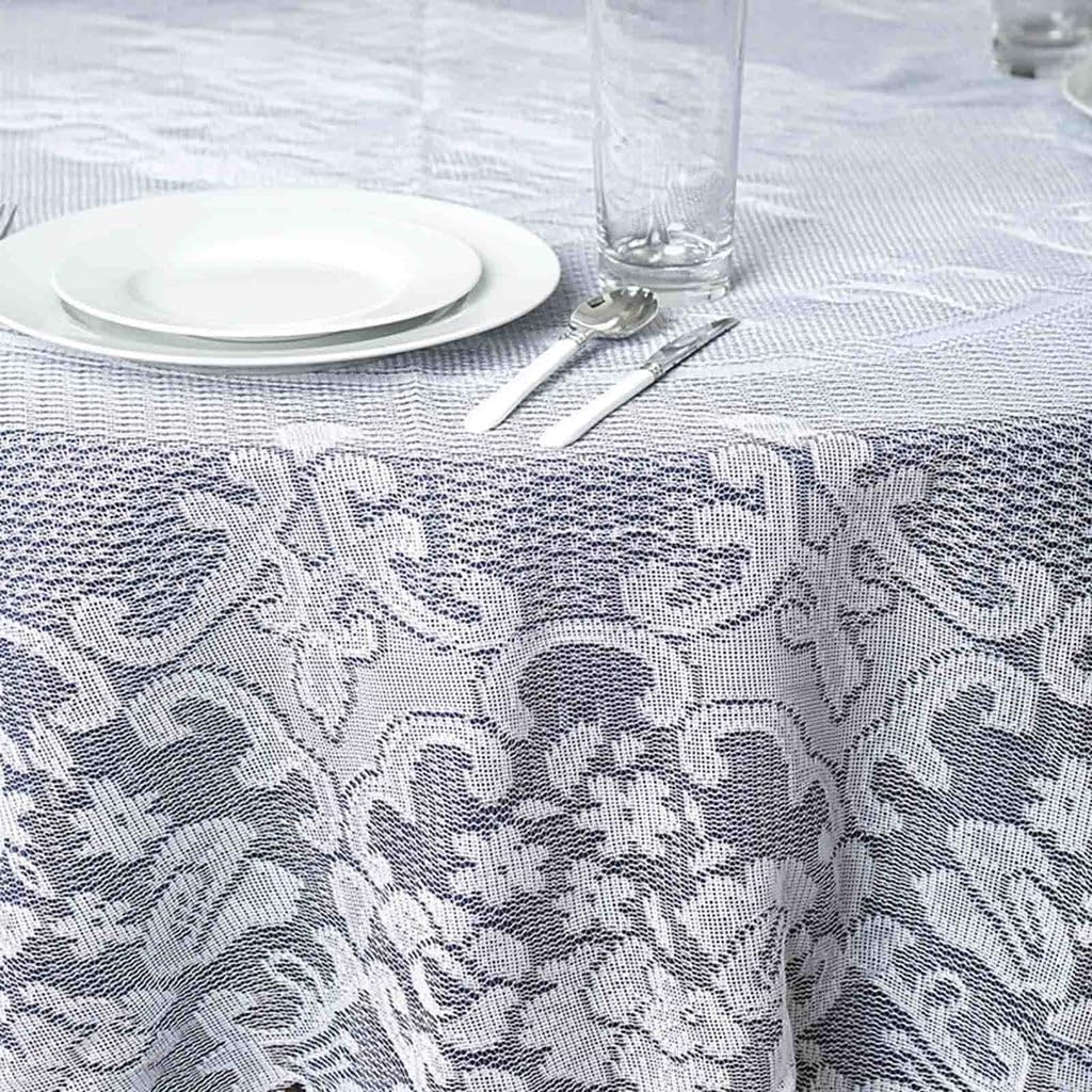 Tableclothsfactory 70" Premium Lace White Round Tablecloth for Banquet Party Wedding Event Home Decoration