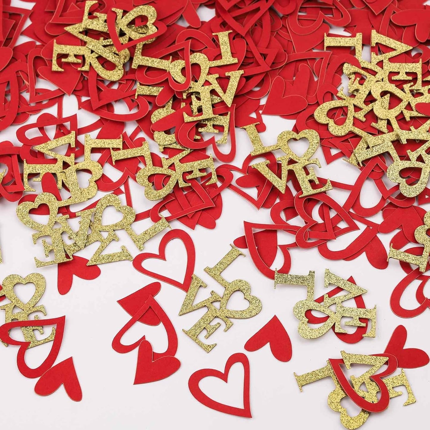 200 Pcs Red Heart Paper Confetti Love Confetti for Valentine's Day Wedding Baby Shower Birthday Party Table Decoration Supplies