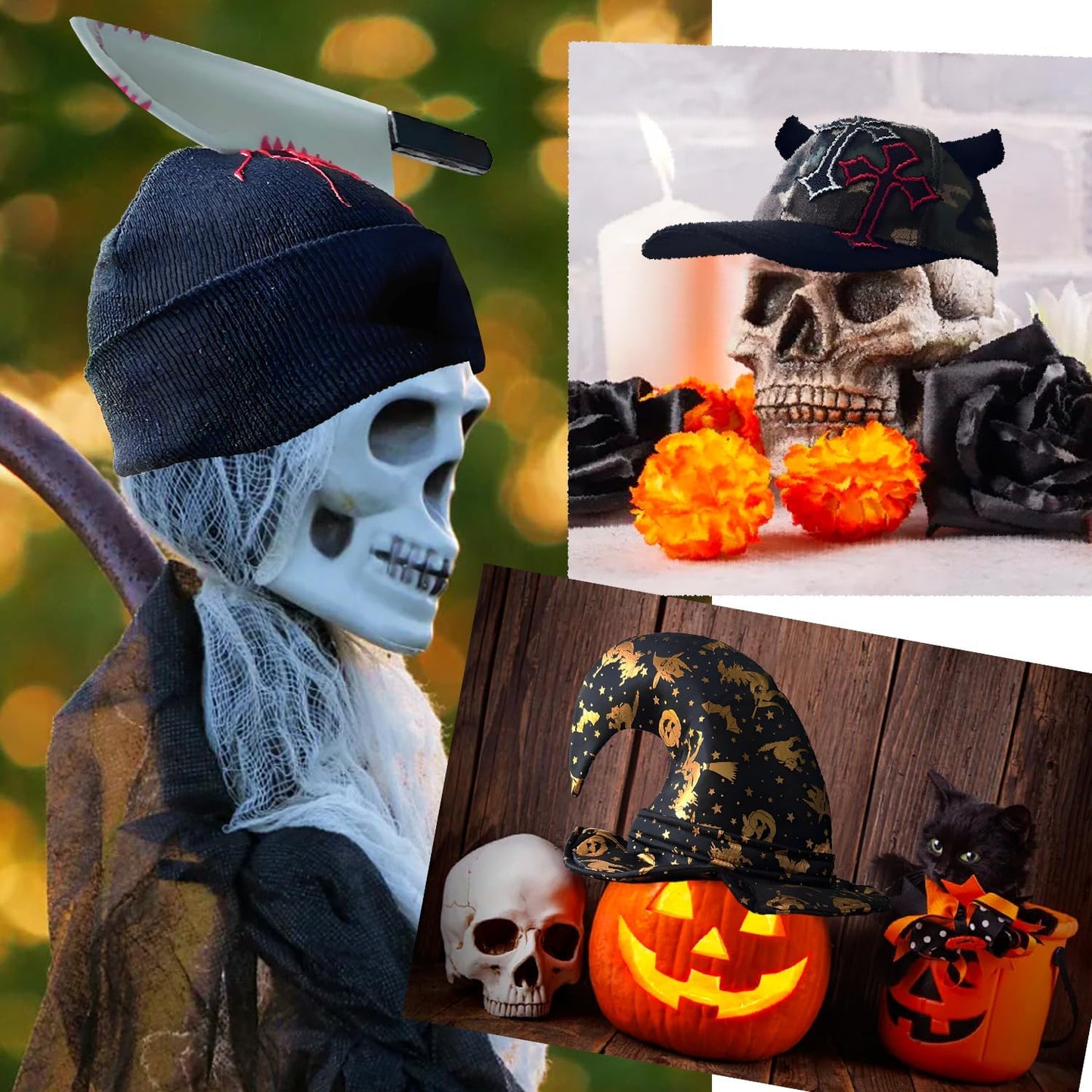 12 Assorted Funny Halloween Party Hats Witch Hat Halloween Costume Decorations Photo Booth Props Hats for Adult Man Women