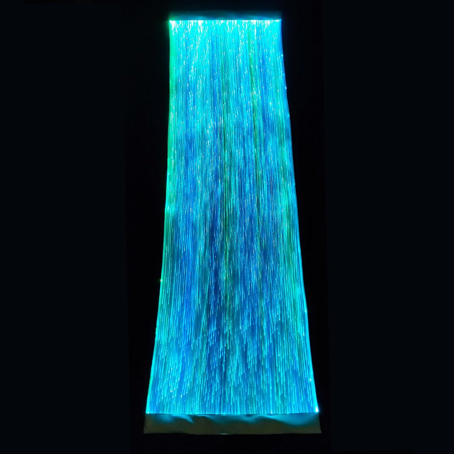 LED Light Up Coffee Table Runner - Fiber Optic Fabric Table Cloth Cover for Party Wedding Halloween Christmas (Black Fabric)