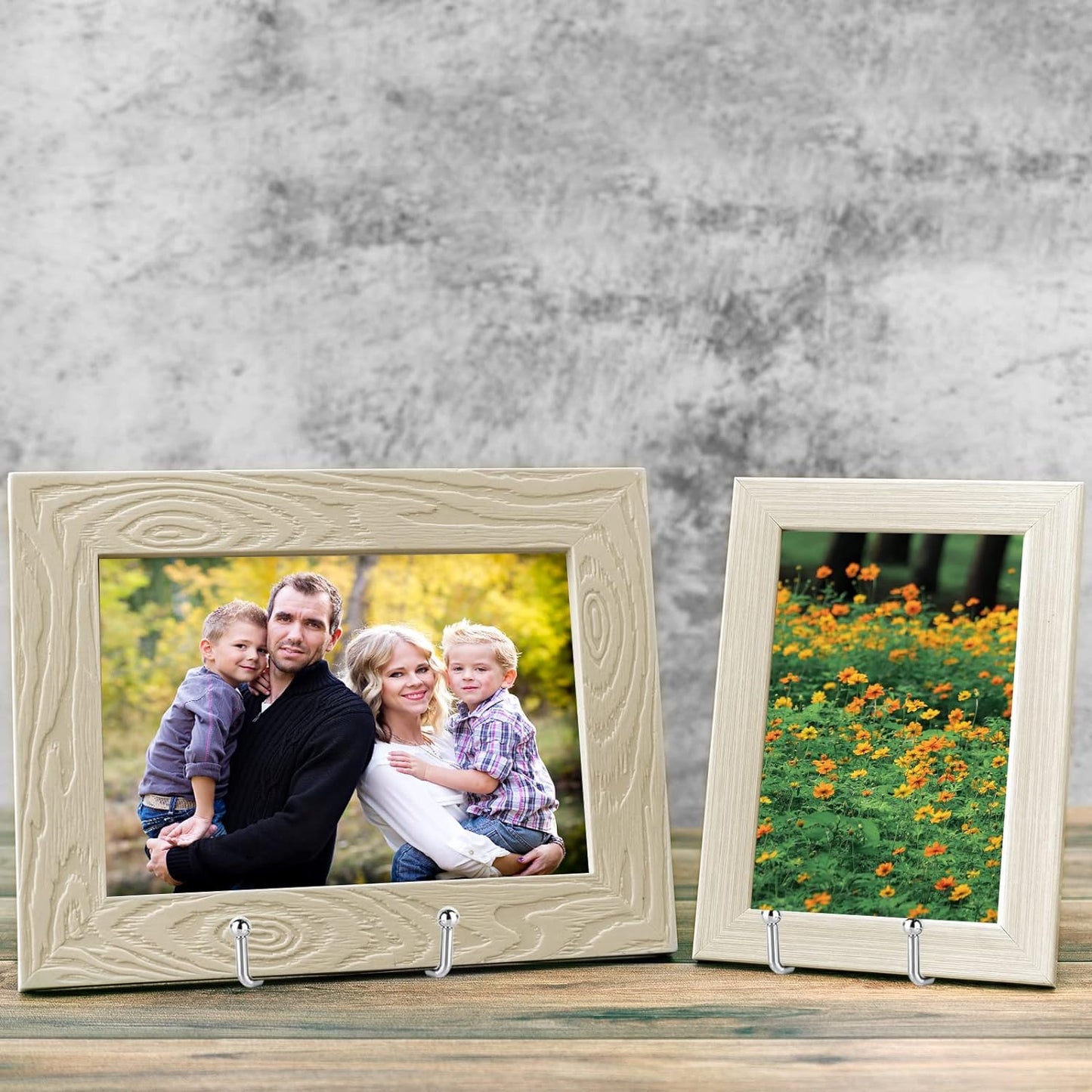 IBosins 5 Pack 6 Inch Plate Holder Display Stands, Metal Silver Frame Stand for Picture, Book, Photo Easel, Creation, Collectibles