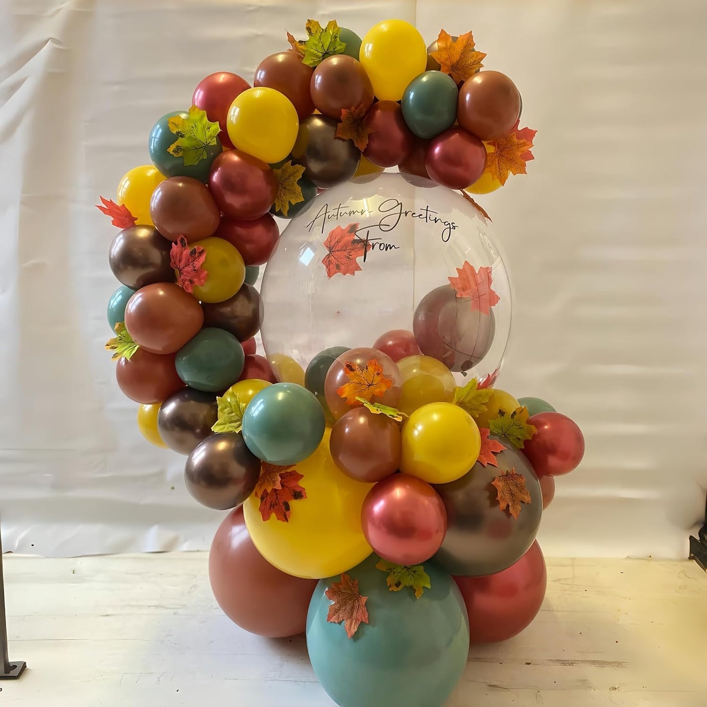 Fall Color Balloons, Burnt Orange Terracotta Mustard Yellow Burgundy Sage Green Coffee Brown Autumn Balloon for Thanksgiving Harvest Fall Baby Shower Festival Woodland Safari Birthday Party Decoration