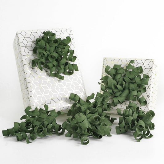 HUIHUANG Moss Green Bows for Gift Wrapping, Green Curly Ribbon Bows Self Adhesive Burst Gift Bow for Presents, Wine Bottle, Treat Bags, Wrap Accessories, Christmas, Wedding Party Favor - 6 Counts