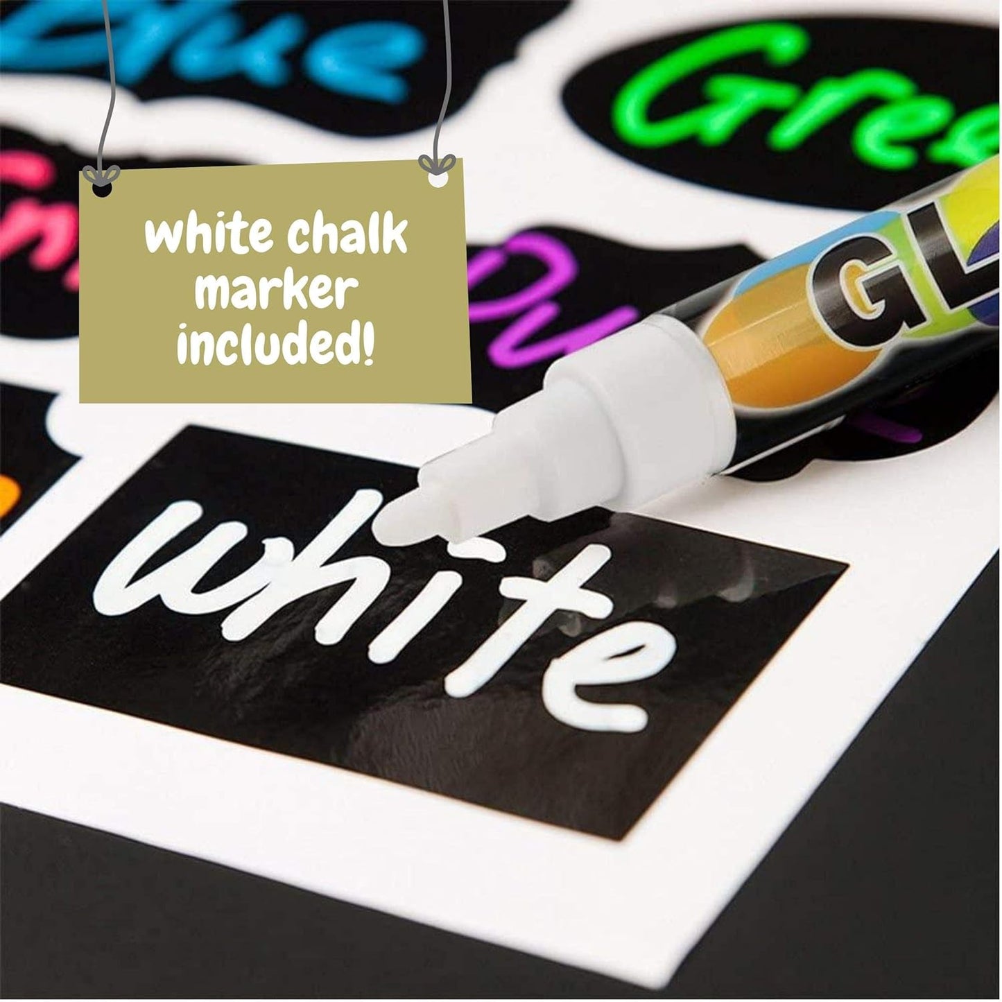 Small Chalkboard Sign with Easel (11x13) + White Liquid Chalk Marker | Hanging or Freestanding Framed Chalkboard with Hand Crafted Sweetheart Frame - Multipurpose