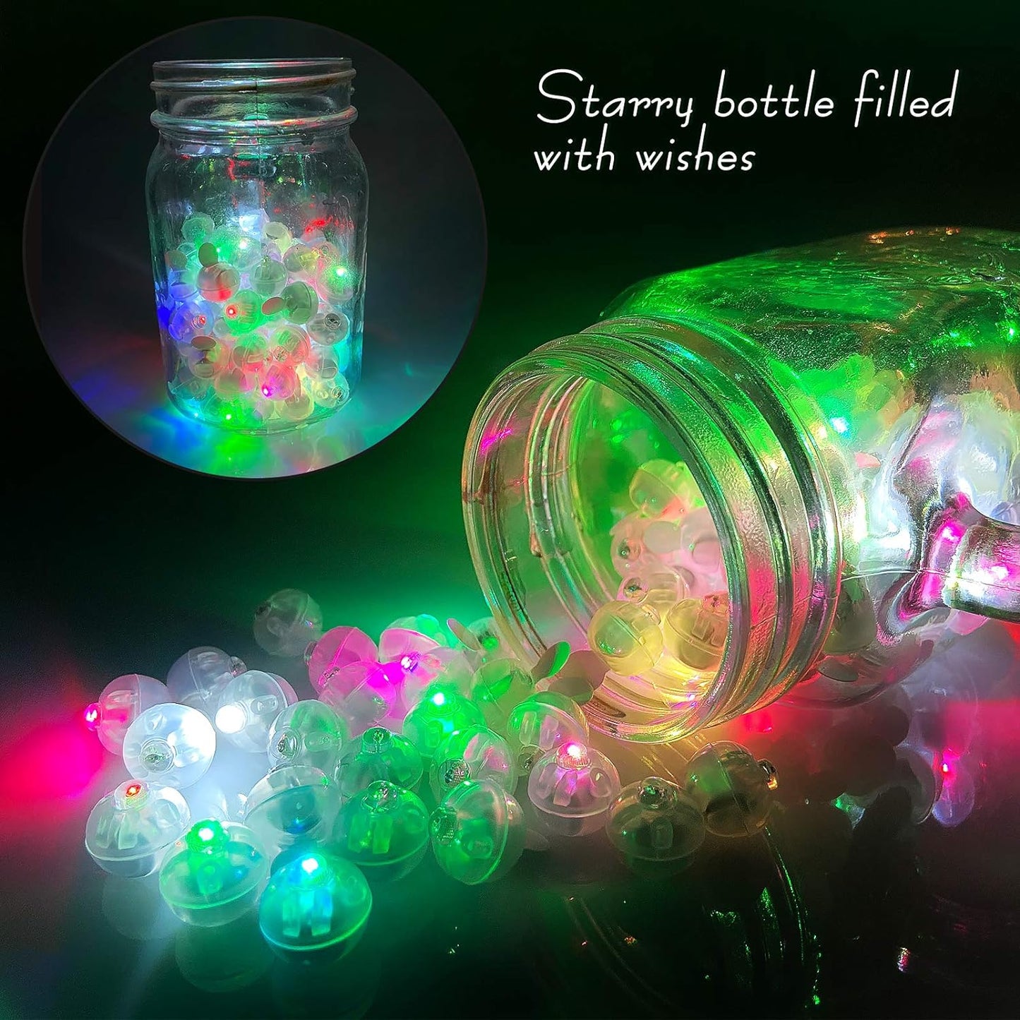 Aogist 200pcs Multicolor Balloon Light,Long Standby Time Waterproof Mini Ball Light,Round LED Flash Lamp for Paper Lantern Balloon Party,Wedding,Birthday,Festival,New Year and Christmas Decorative