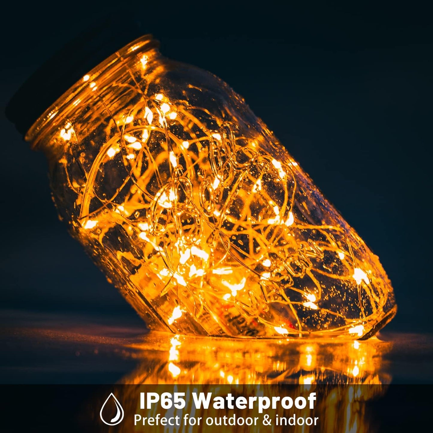 16 Pack 30 Led Fairy Lights Battery Operated String Lights 10 Feet Waterproof Twinkle Lights Mason Jar Lights Silver Wire Firefly Lights for Christmas Party Wedding Patio Warm White