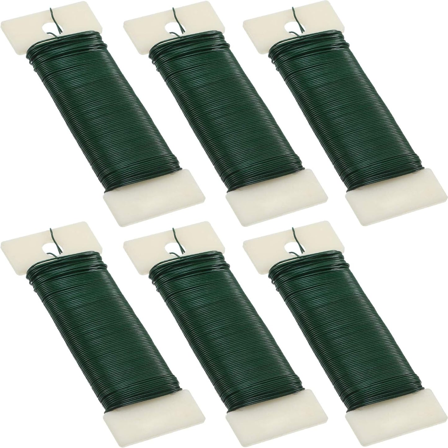 6 Rolls 112 Yards Floral Flexible Paddle Wire Floral Bind Wire for Crafts, Christmas Garland and Flower Arrangements DIY Craft, Christmas Holiday Decoration(Green)