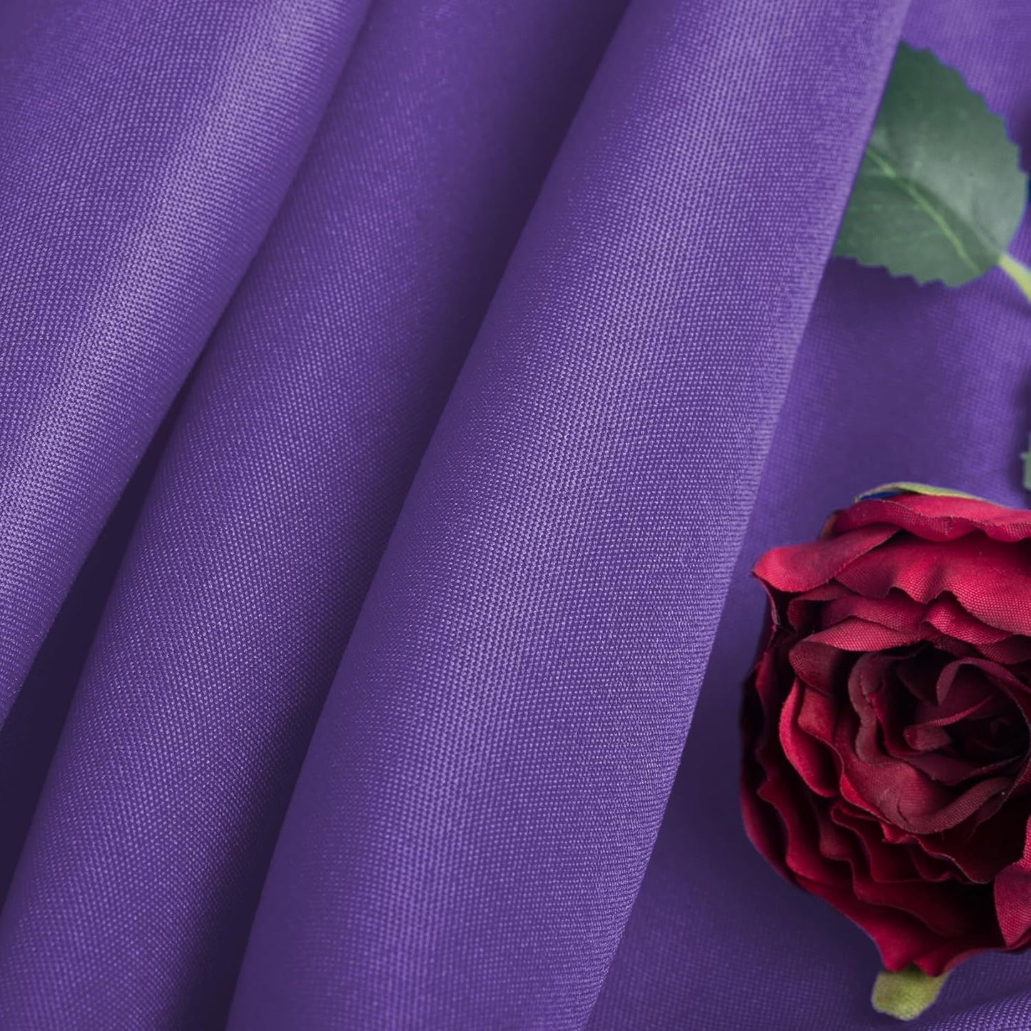 Ascoza 2pack 90x132 Inch Purple Rectangular Tablecloth 8 Feet Table Cloth in Polyester Fabric for Wedding/Banquet/Restaurant/Parties