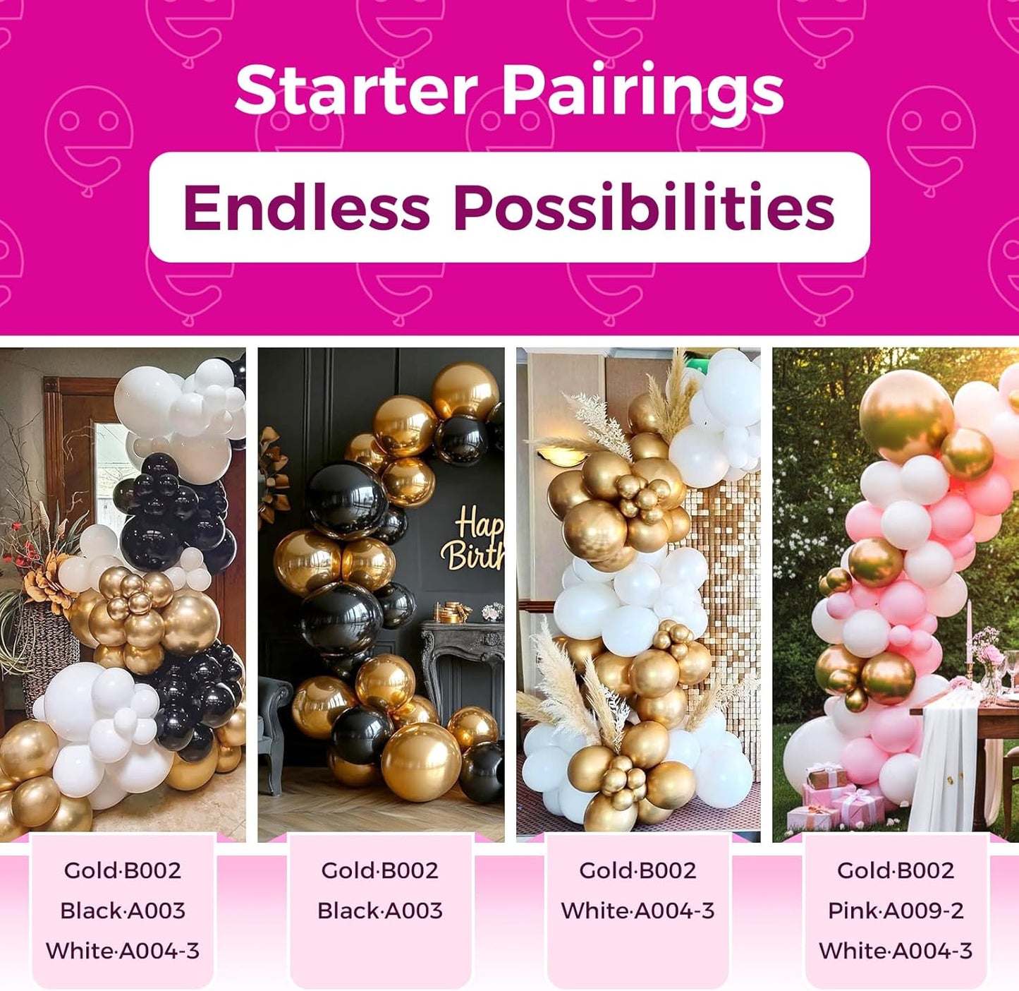 Bezente Gold Metallic Chrome Latex Balloons, 100 Pack 12 inch Gold Round Helium Balloons for Wedding Anniversary Bridal Shower Birthday Party Graduation Decorations 2025