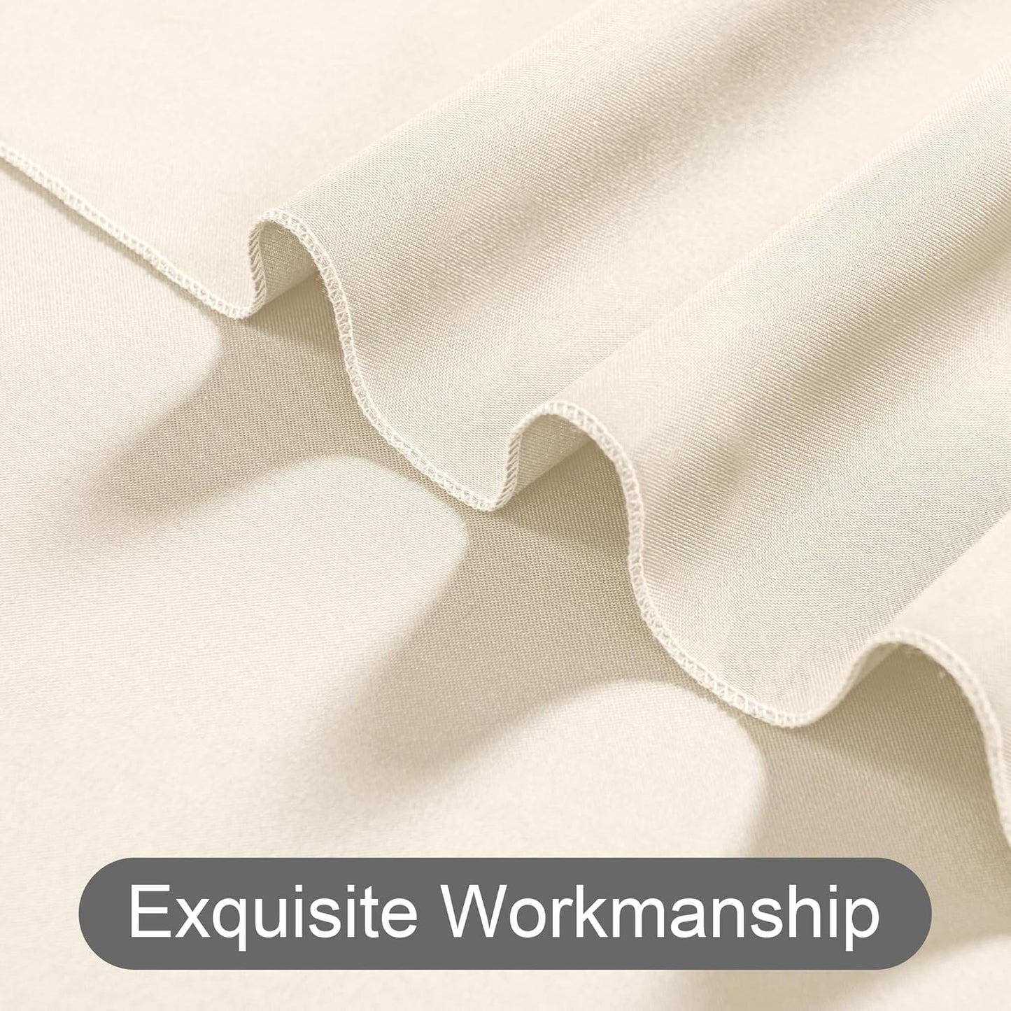 DWCN 10x7 FT Champagne Backdrop Curtains for Parties, Photography Backdrop Drapes with Rod Pockets for Wedding Decorations Stage Birthday Family Gatherings, 2 Panels 5ft x 7ft