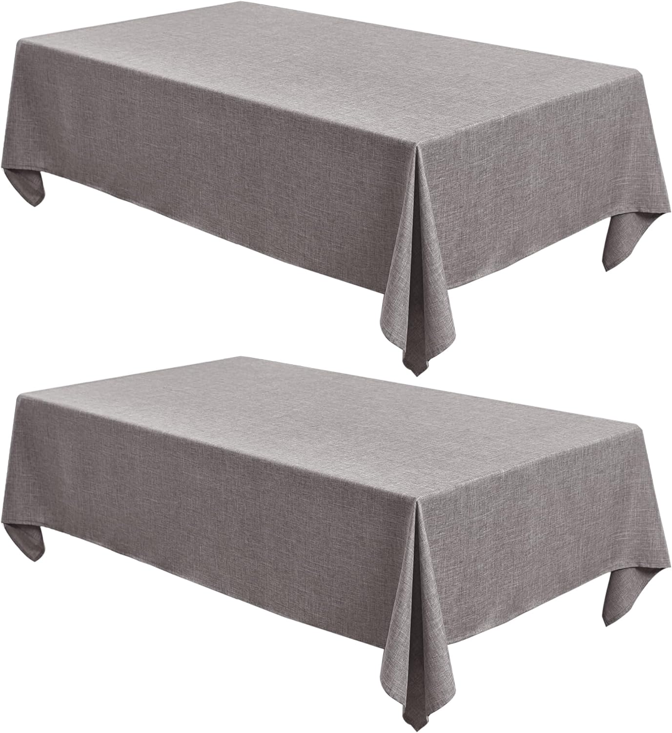 Fitable Linen Textured Square Tablecloths 2 Pack, Washable Fabric Table Clothes, Holiday Table Covers for Kitchen Dining, Party, Farmhouse (Stone, 54 x 54 Inch)