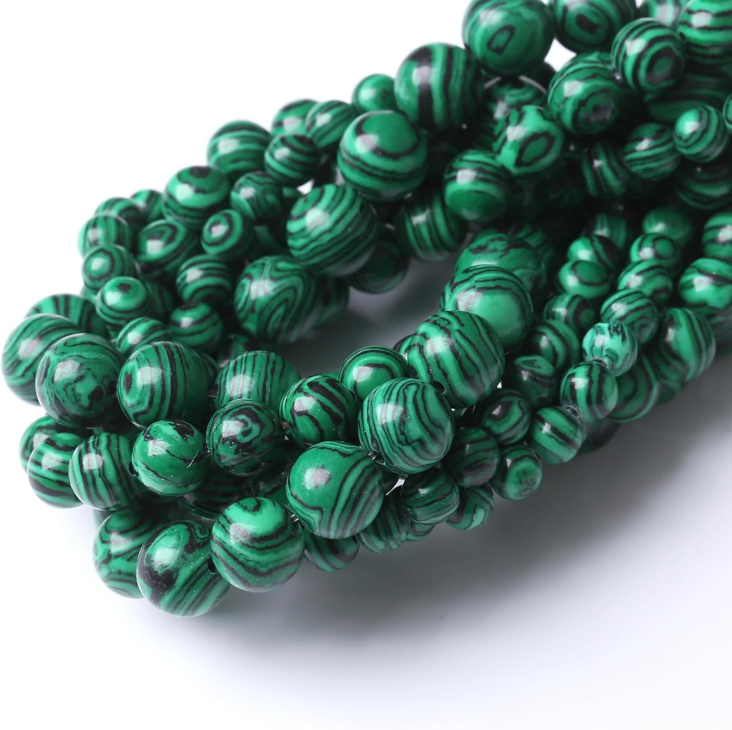 Turquoise Stone Beads Gemstone Round Crystal Energy Jade Beads Stone Beads for Jewelry Making DIY Bracelet Necklace Jewelry Making 1 Strand 15.5inch 4MM