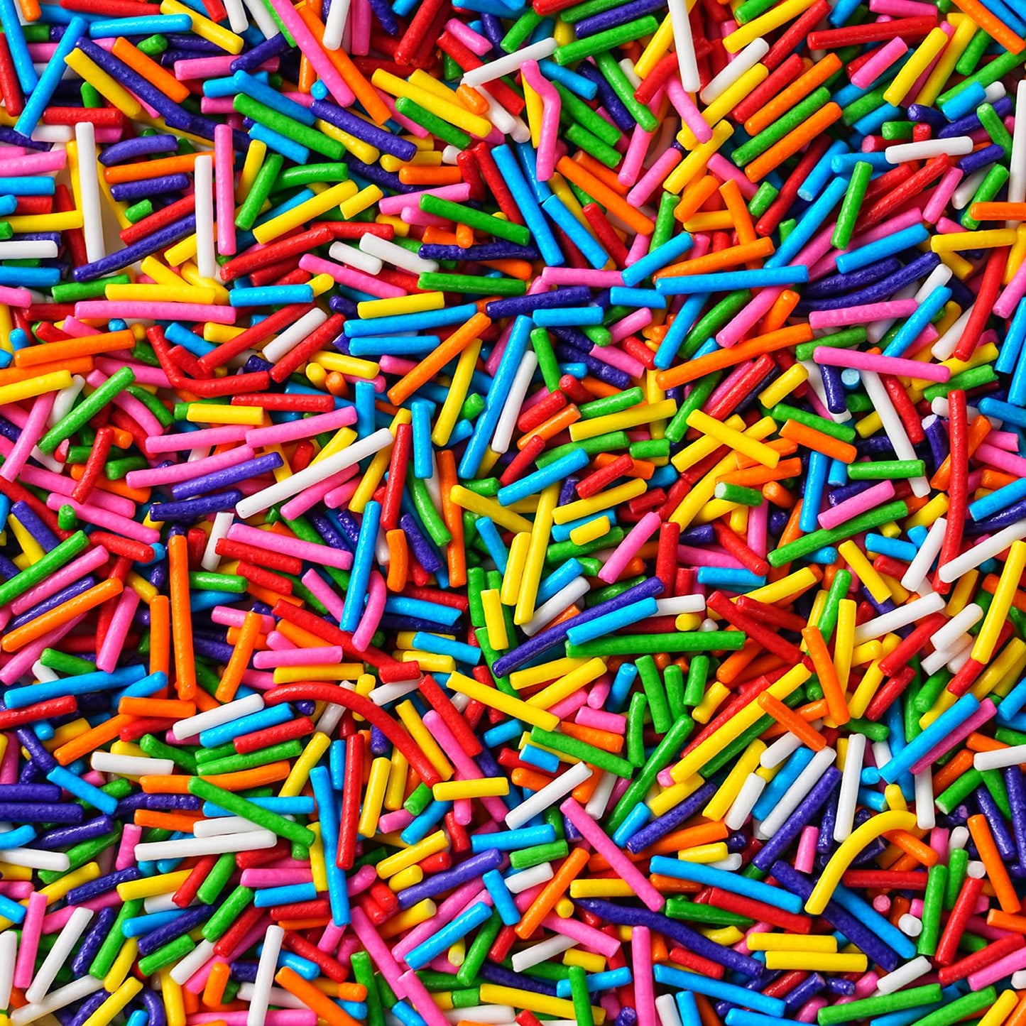 Edible Rainbow Sprinkles for Cake Decorating, 4.23oz Jimmies Sprinkles, Jimmies for Cookies, Cake Decorations, Ice Cream Toppings, Cupcakes(120g)