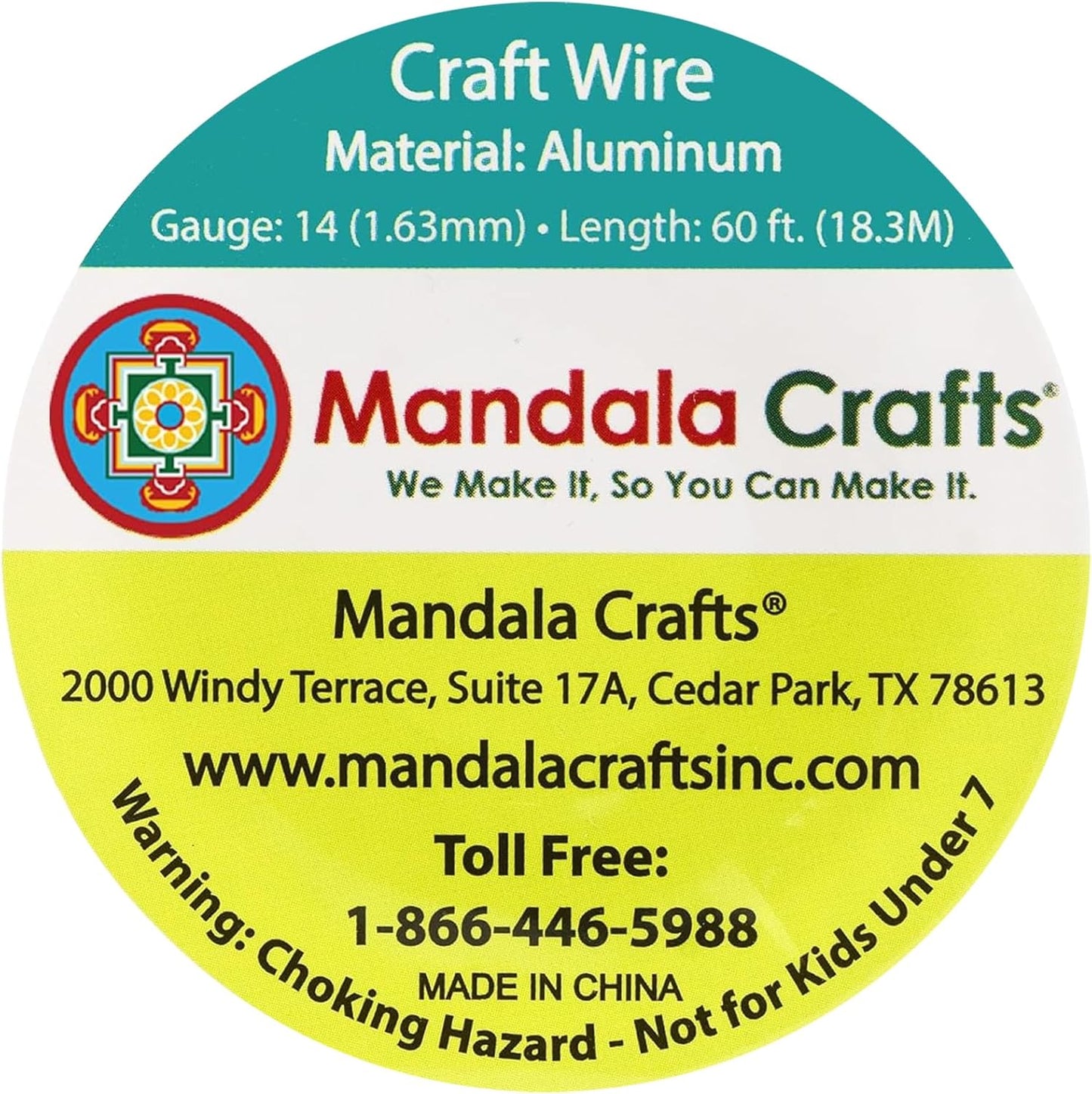 Mandala Crafts 14 Gauge Anodized Aluminum Craft Wire for Jewelry Making - 60 FT Colored Flexible Burnt Orange Wire - Bendable for Bonsai Armature Crafting Sculpting