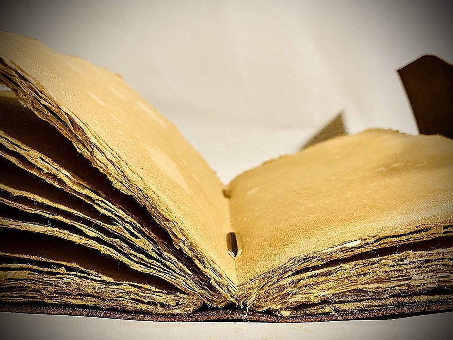 cuero 3 Moon Blue Lapiz Embossed Vintage Leather Journal | 240 Pages of Antique Handmade Deckle Edge Vintage Paper, Leather Sketchbook, Drawing Journal, Great Gift (6 inch by 8 inch, brown)