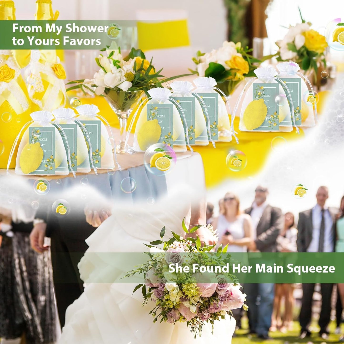 Lounsweer Set of 80 Wedding Lemon Soap Favors Mini Bridal Shower Favors Natural Lemon Shaped Soap Bar with from My Shower to Yours Cards and White Organza Bags for Party Baby Shower Decorations