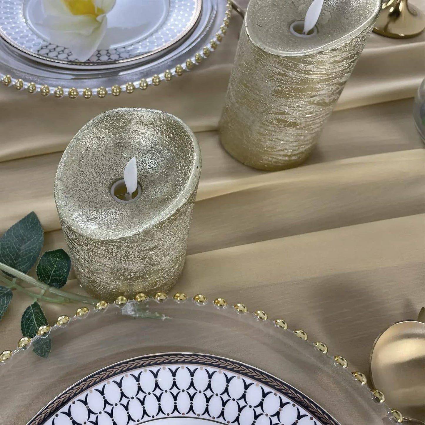 EHLDekol 10 Packs Chiffon Table Runners 27 x 120 inches Romantic Sheer Wedding Table Runner Top Table Bridal Party Decoration