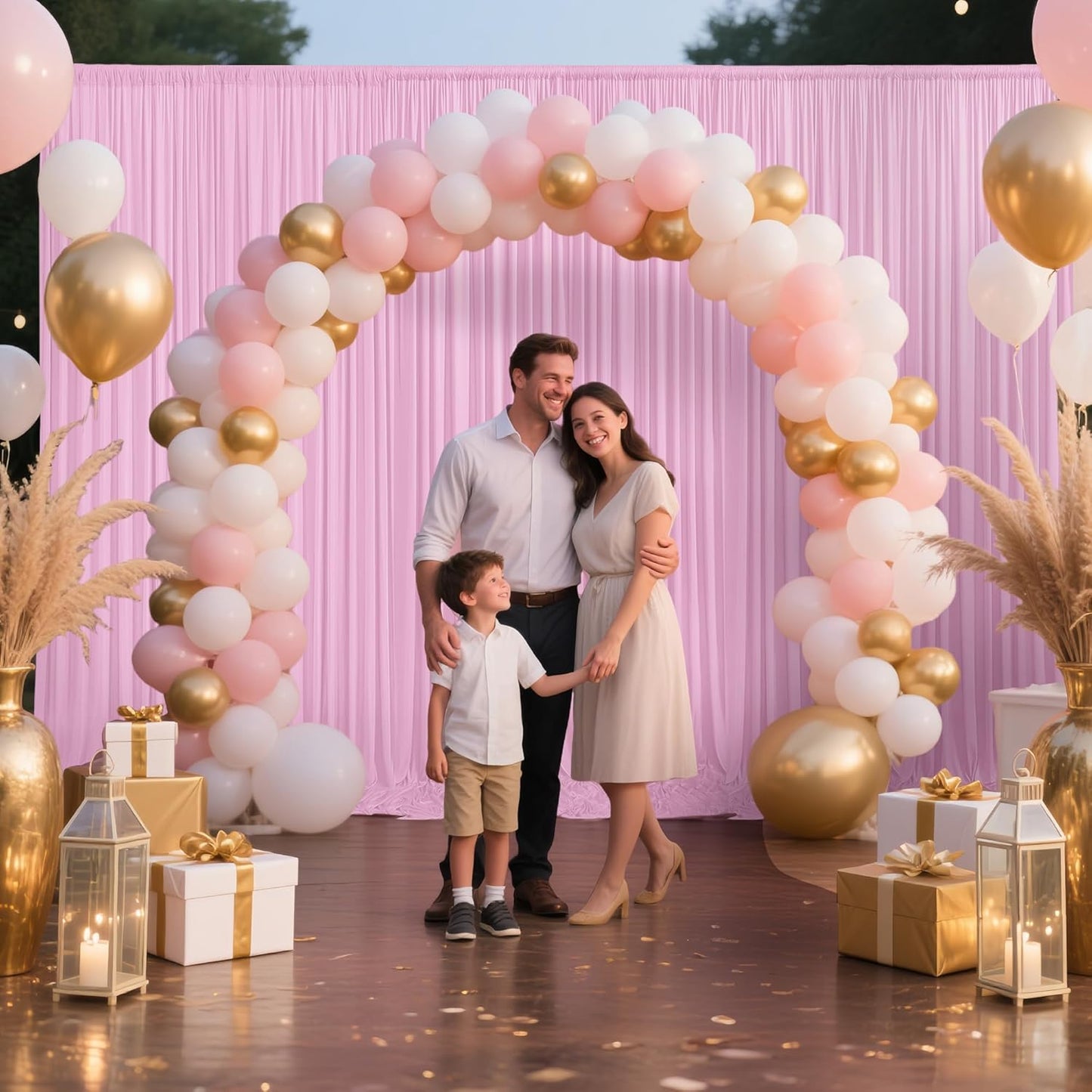 20x10ft Backdrop Curtains for Parties, 4 Panels 5x10ft Curtains Photography Drapes Rod Pocket Curtain Backdrop for Birthday Wedding Baby Shower Home Decor