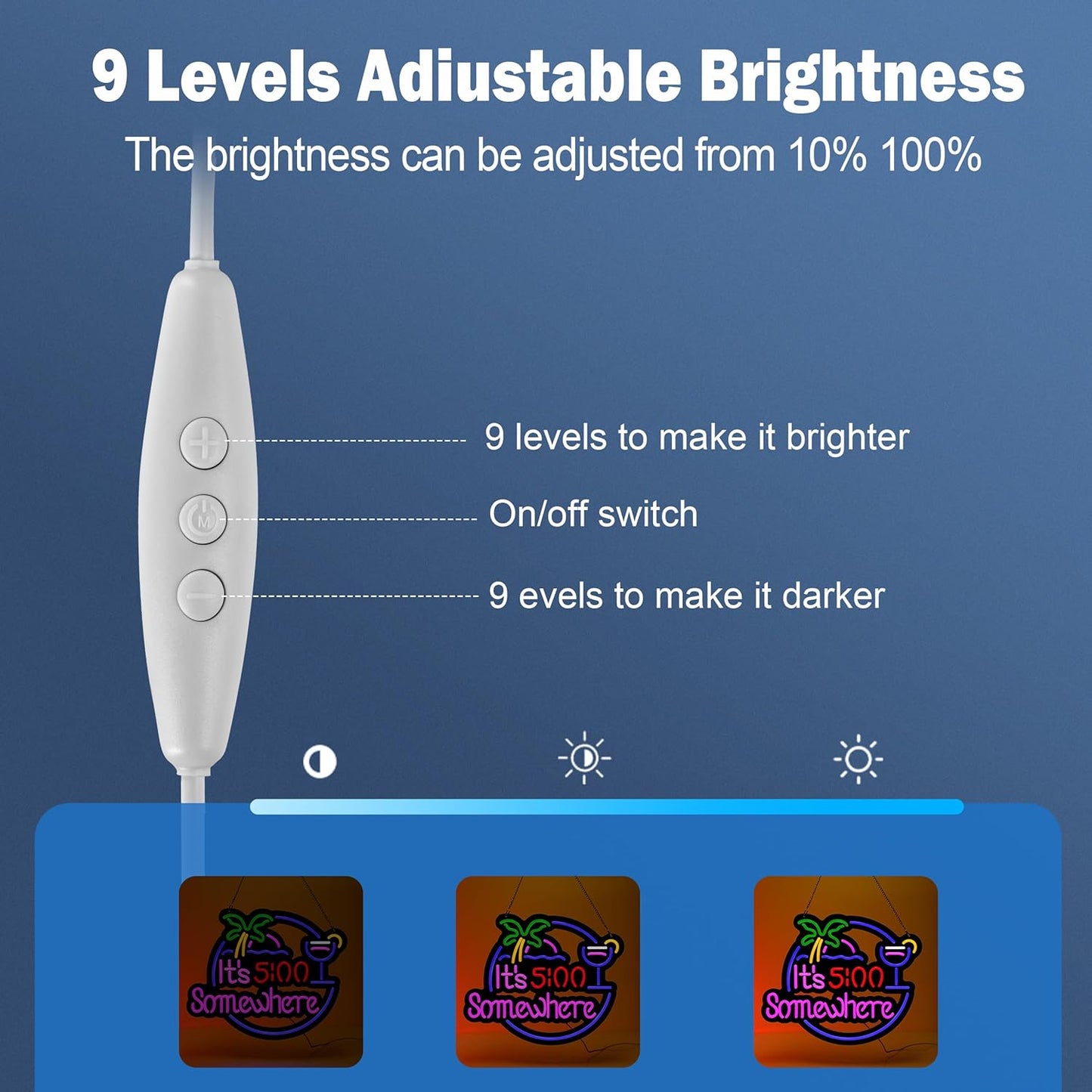 Ultrathin Its 5 00 O'clock Some Where Neon Sign Art Wall Lights for Bedroom Windows Glass Hotel Pub Cafe Wedding Birthday Party Gifts