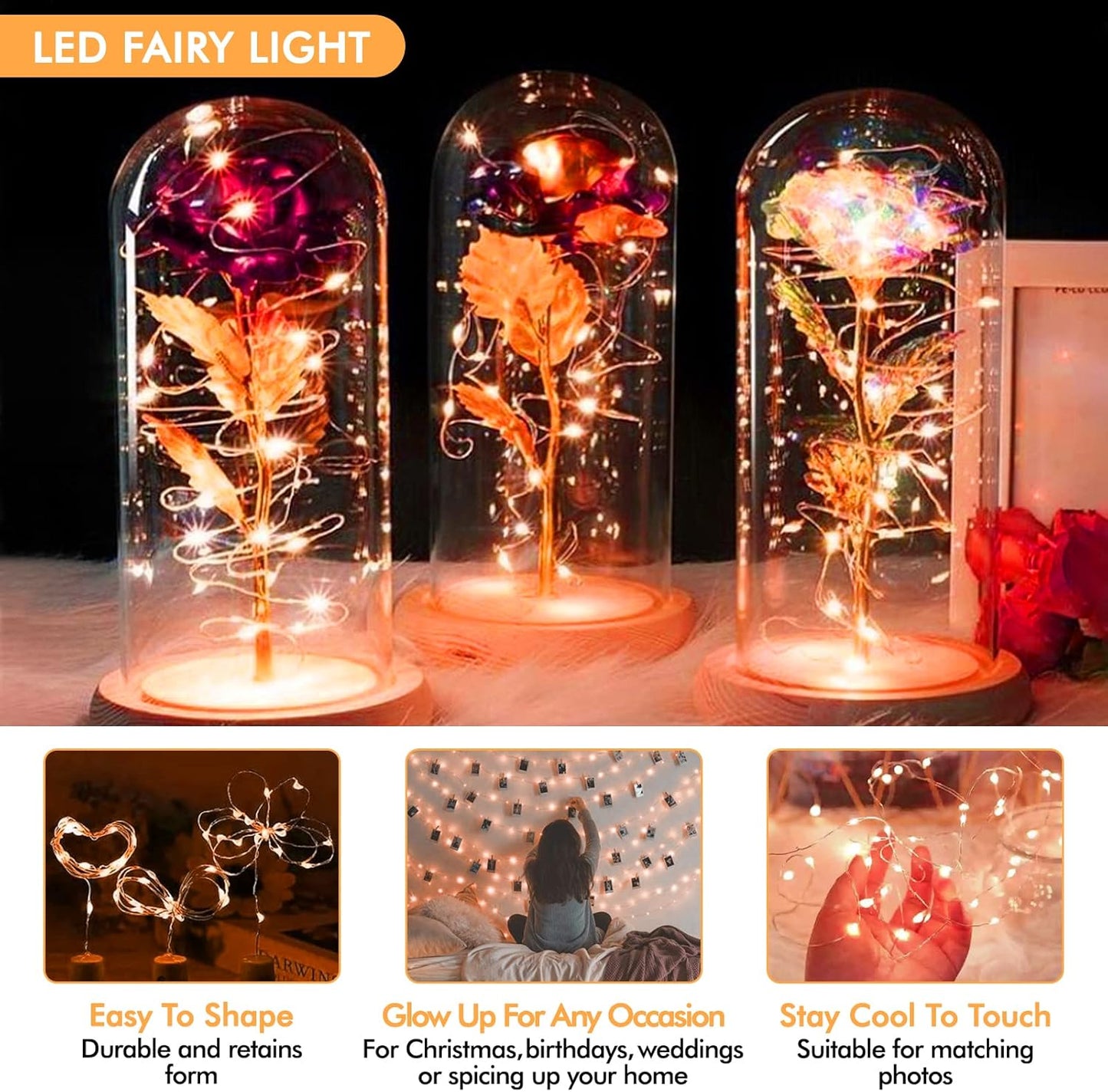 12 Pack Fairy Lights Battery Operated String Lights，7FT 20LED Waterproof Silver Wire Christmas Lights Outdoor,Firefly Mini Lights for Bedroom Party Birthday Wedding Home Decor