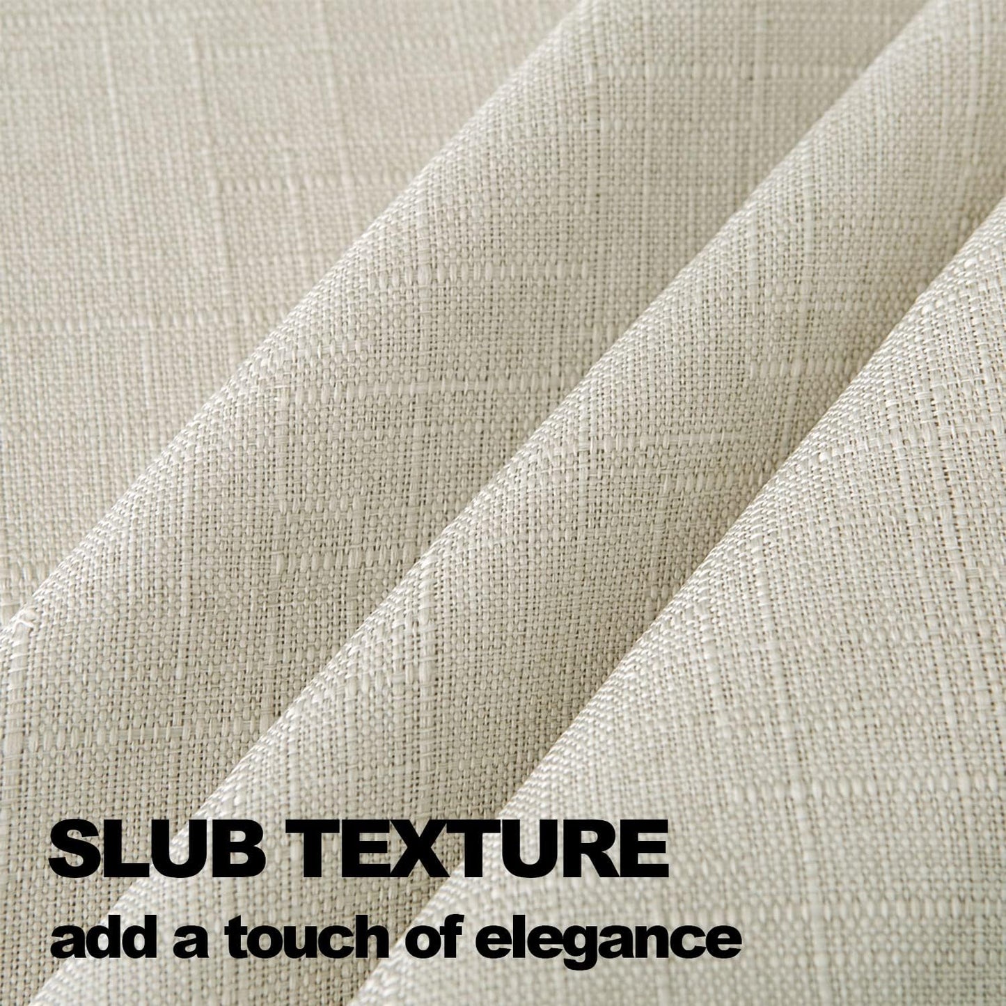 NLMUVW Ivory Table Cloth for Rectangle, Linen Textured Tablecloth Rustic Water Resistant Table Cover for Kitchen Dining and Party, 54 x 96 Inch