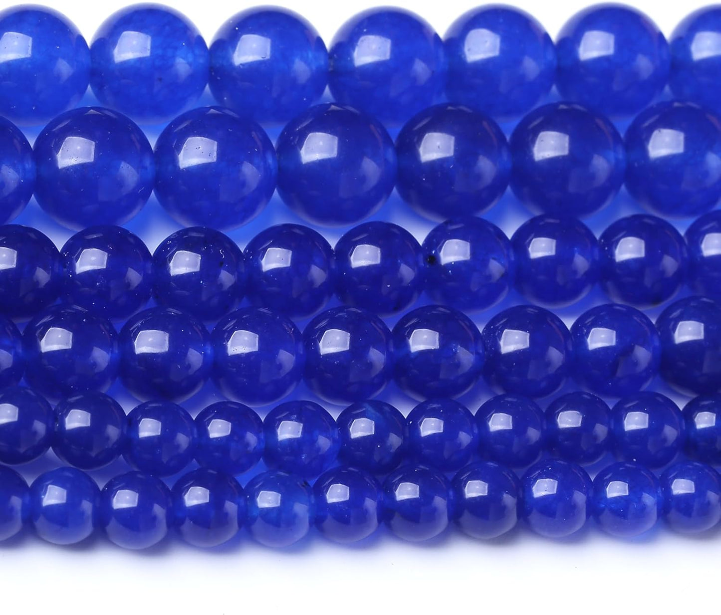 Mysterious Blue Chalcedony Stone Beads Gemstone Round Crystal Energy Jade Beads Stone Beads for Jewelry Making DIY Bracelet Necklace Jewelry Making 1 Strand 15.5inch 31PCS 12MM