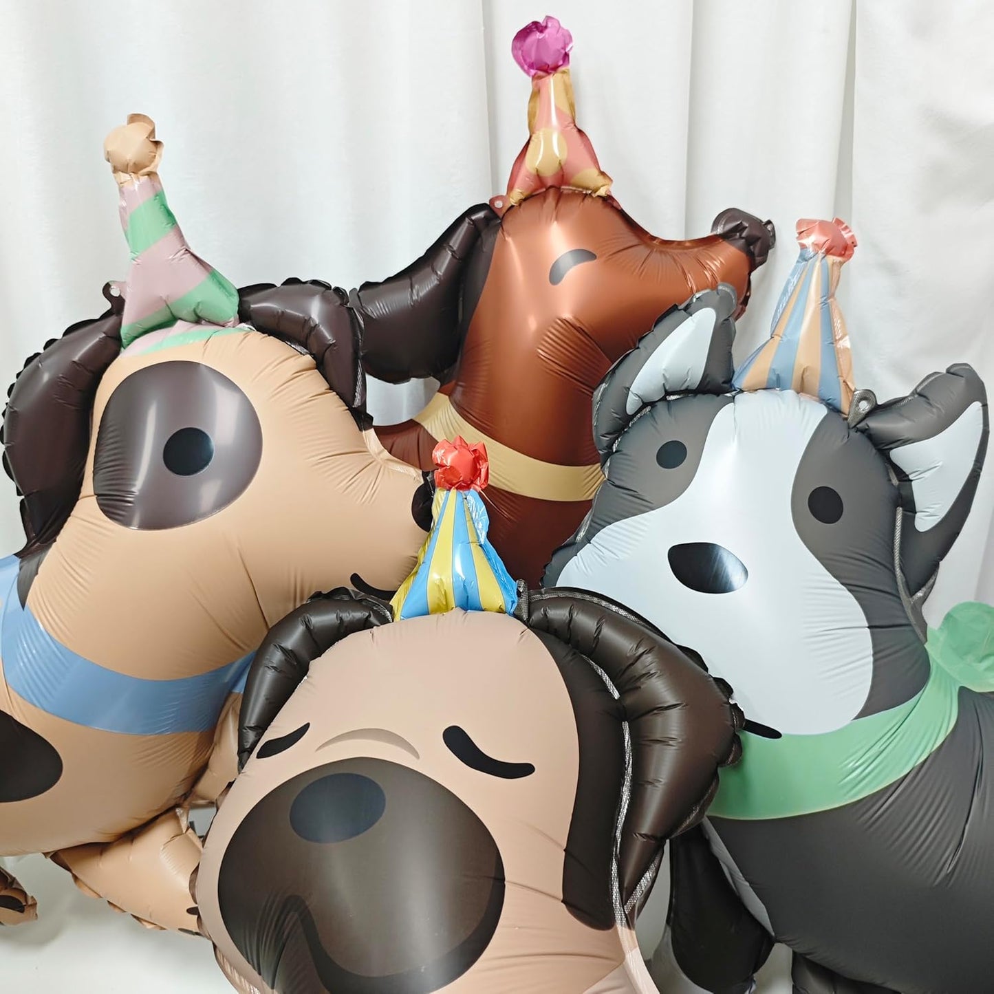 4PCS Animal Dog Birthday Balloons Cute Pet Puppy Mylar Foil Party Balloons Decoration For Kids Gift Dog Themed Birthday Baby Shower Pet Party Decorations